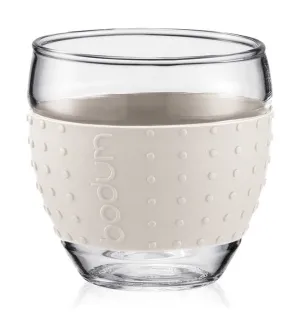 Bodum Pavina Glass With Silicone Handle Cream 0.1 L, 2 Pcs.