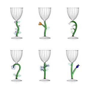 Botanica Optical Stemmed Glass (Set of 6)