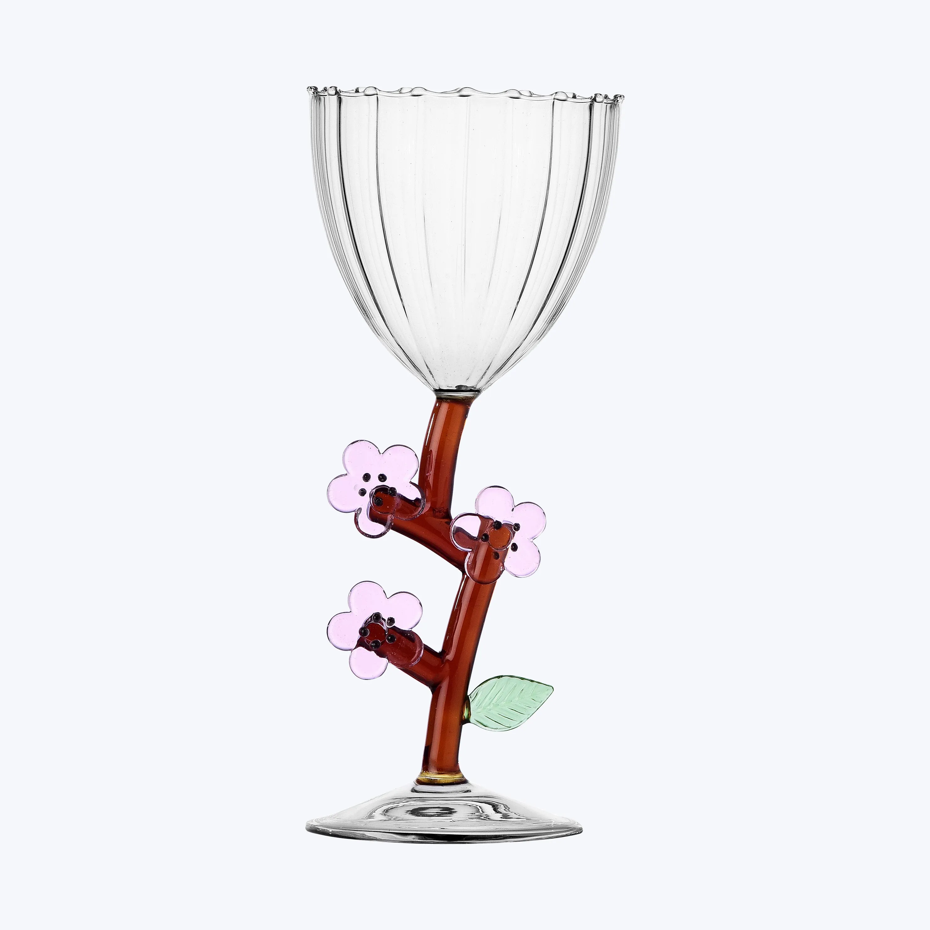 Botanica Stemmed Wine Glass, Peach Blossom