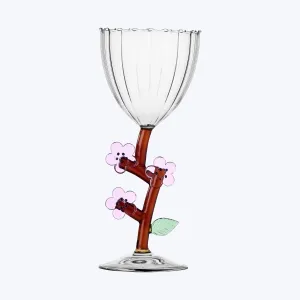 Botanica Stemmed Wine Glass, Peach Blossom