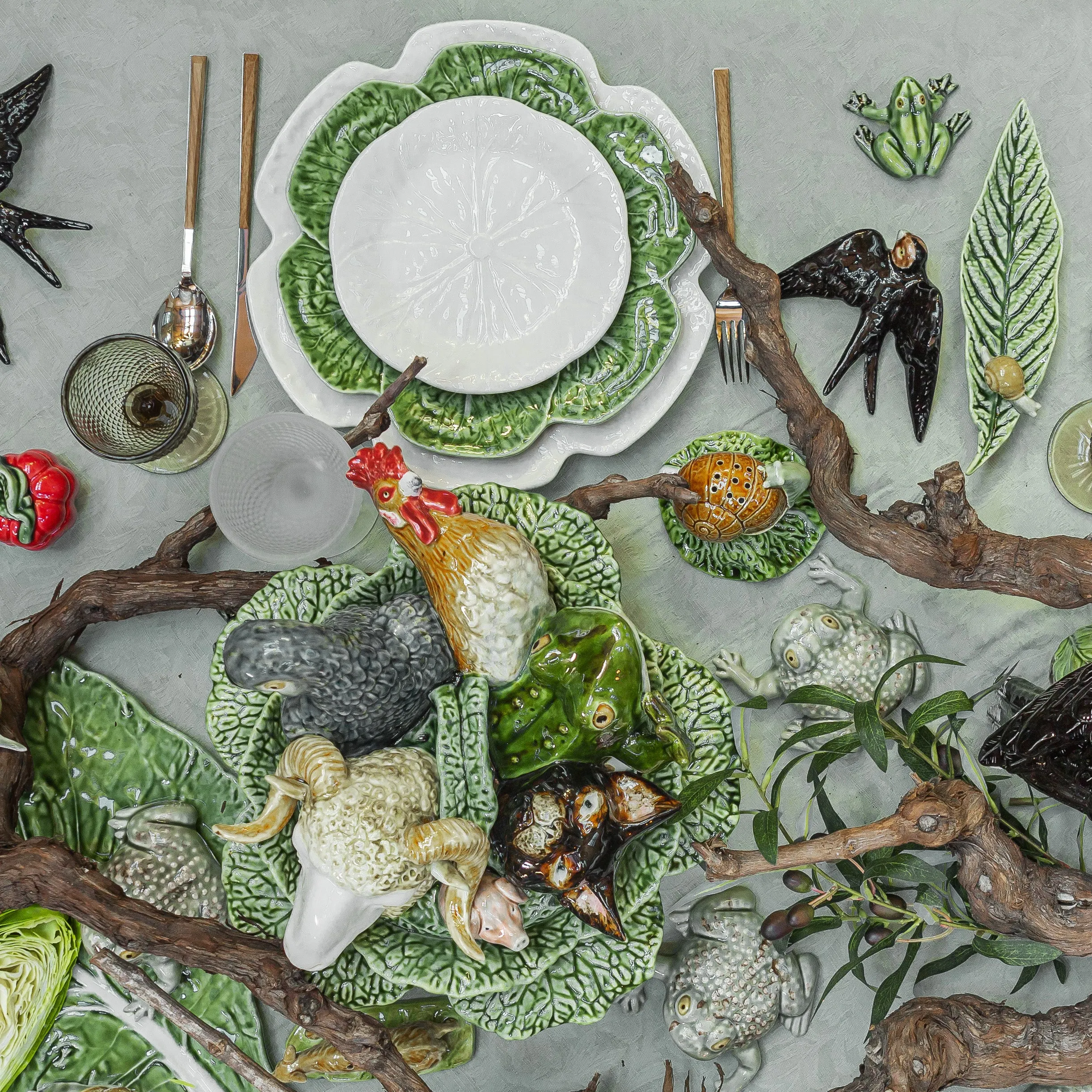 Cabbage Fruit/Salad Plate