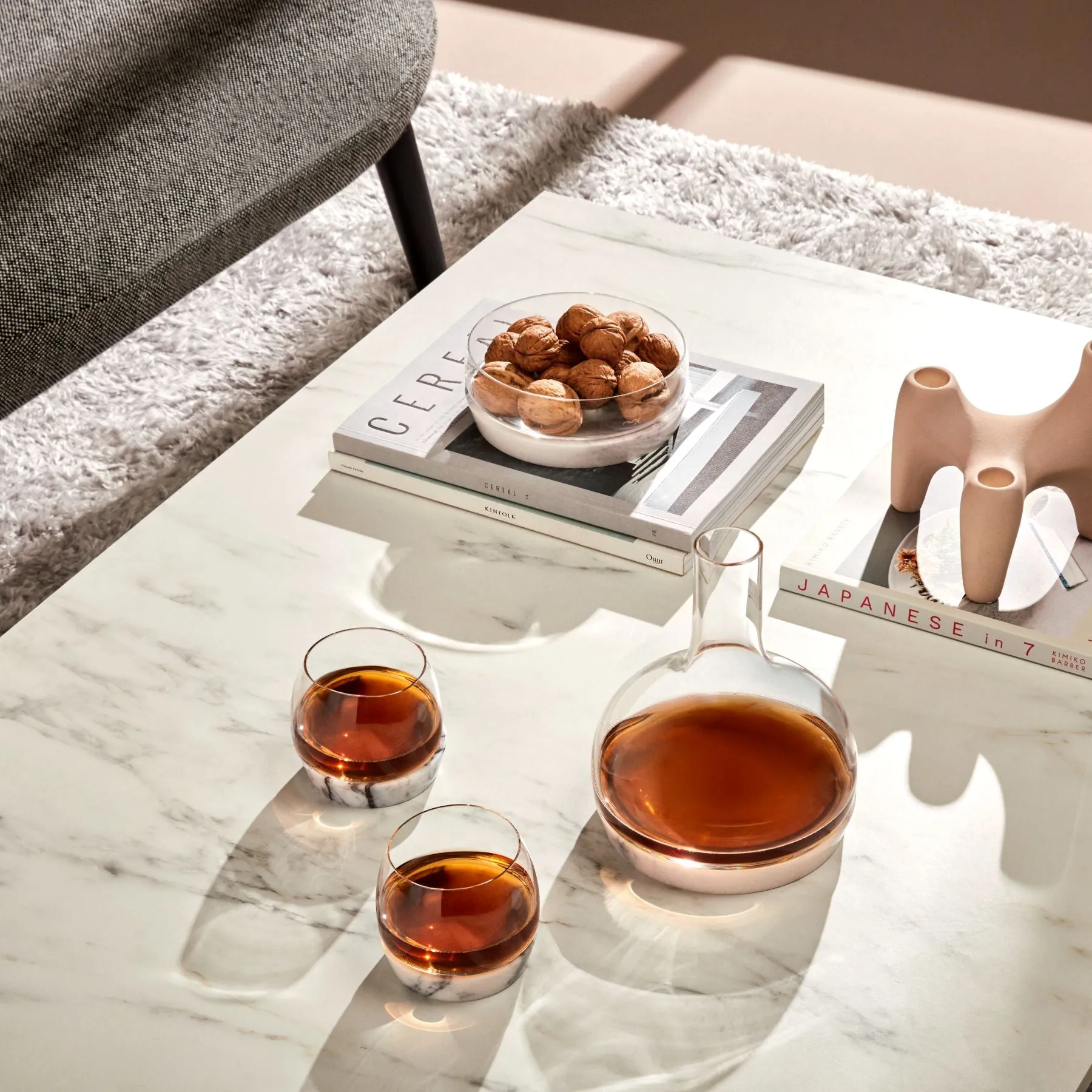Chill Whiskey Tumbler with Marble Base