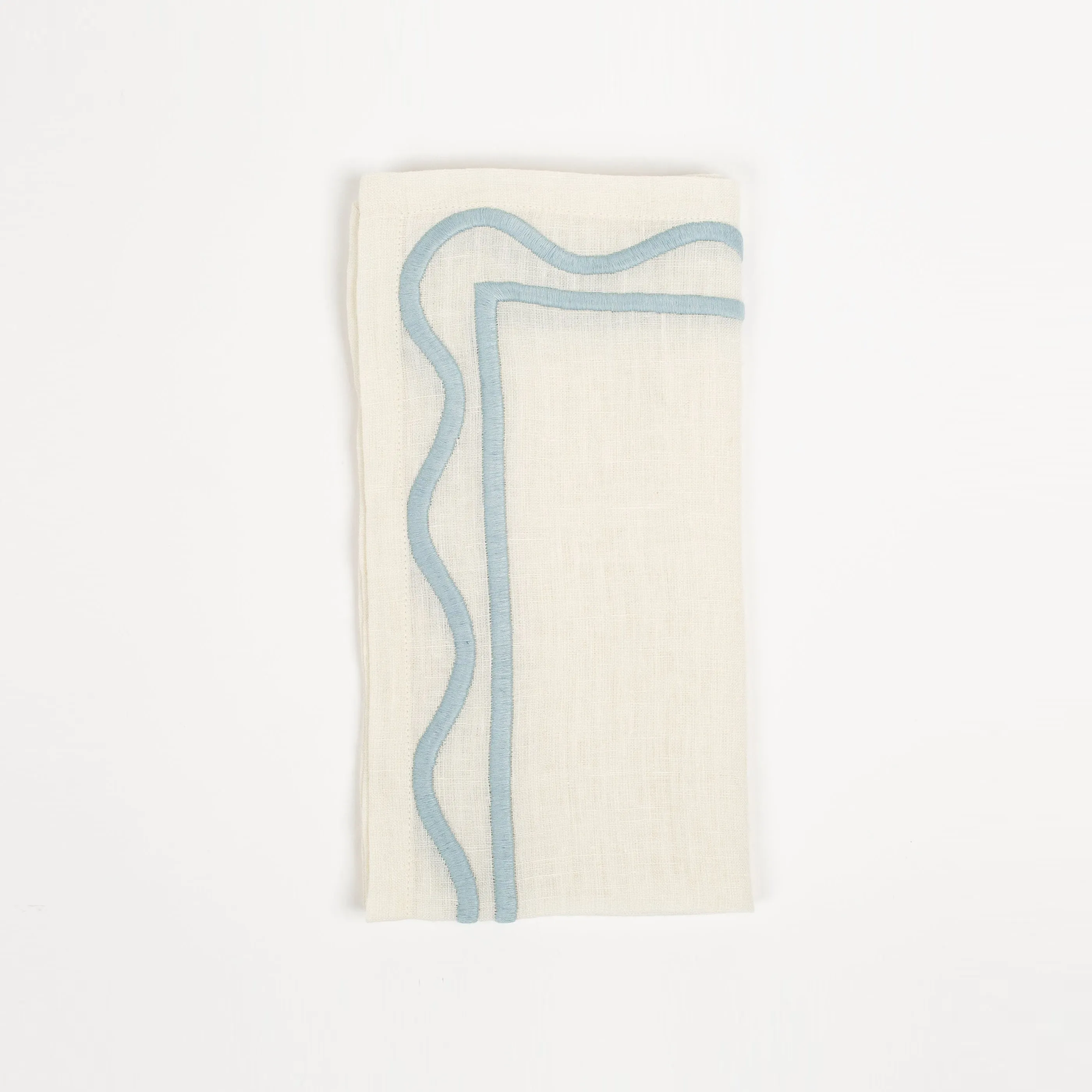 Colorblock Embroidered Linen Napkin (Set of 4)