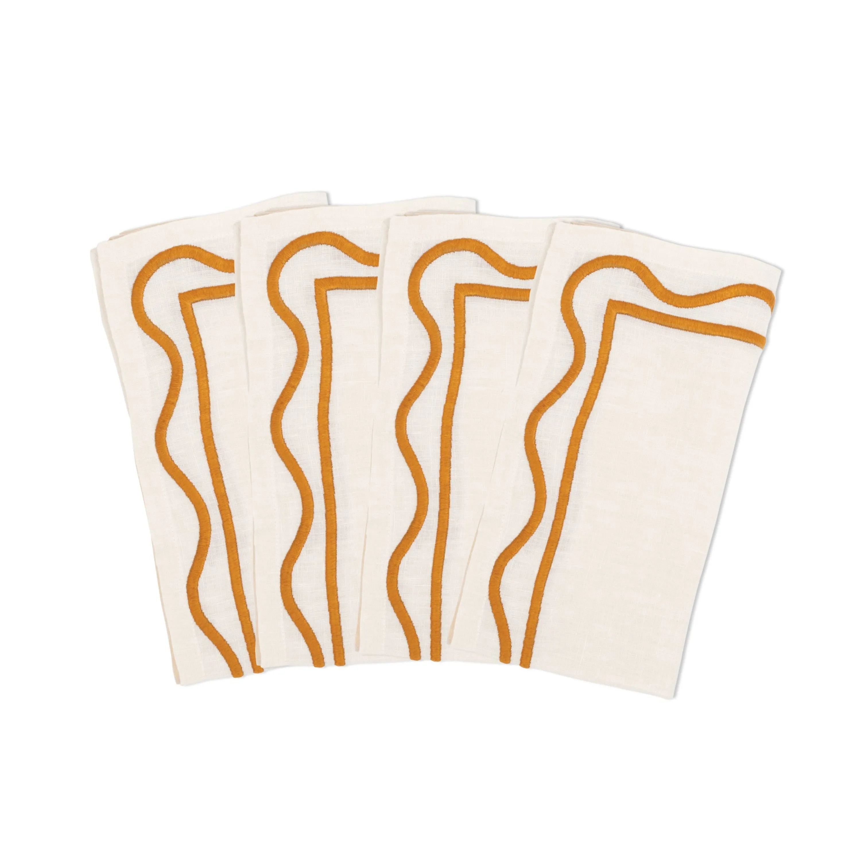 Colorblock Embroidered Linen Napkin (Set of 4)
