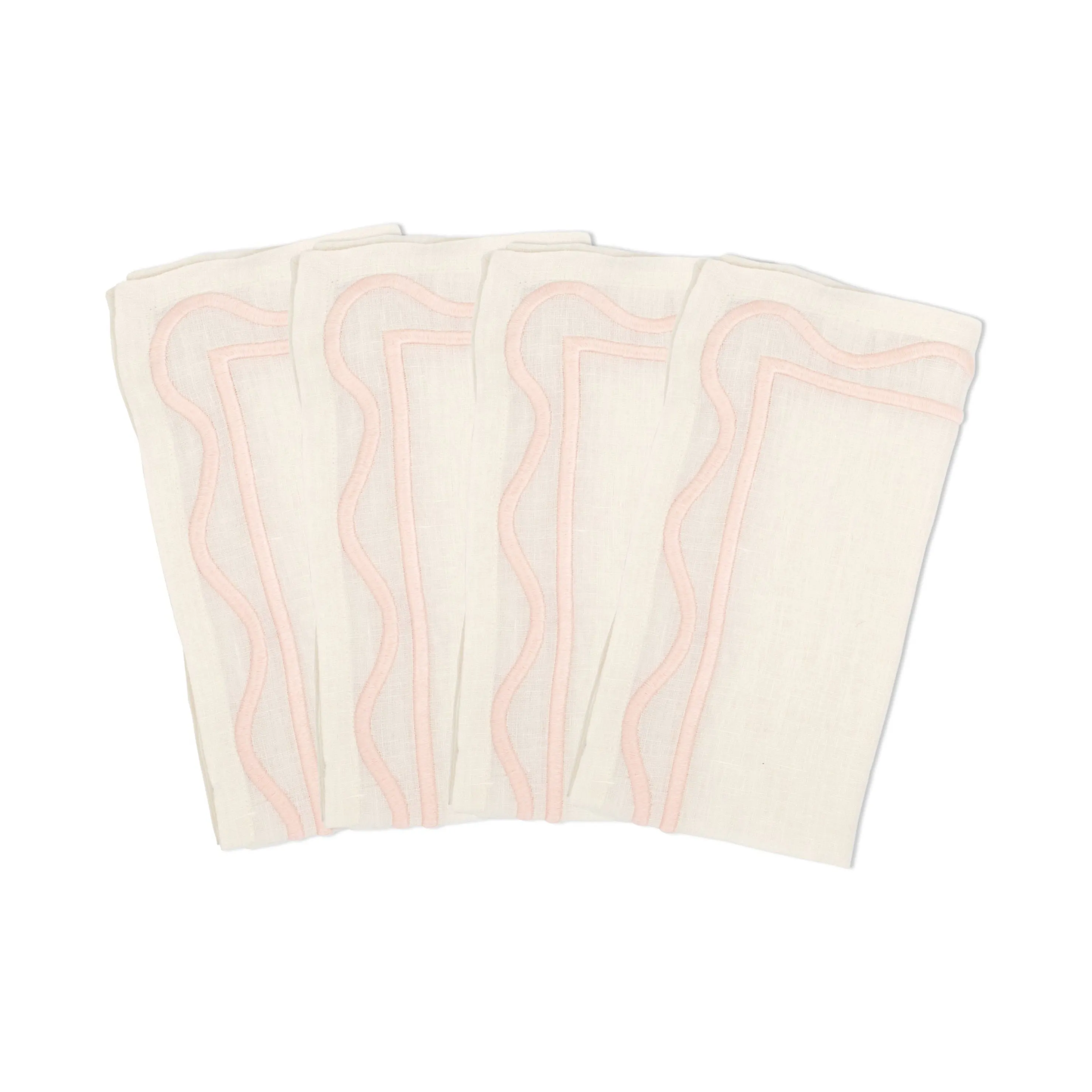 Colorblock Embroidered Linen Napkin (Set of 4)