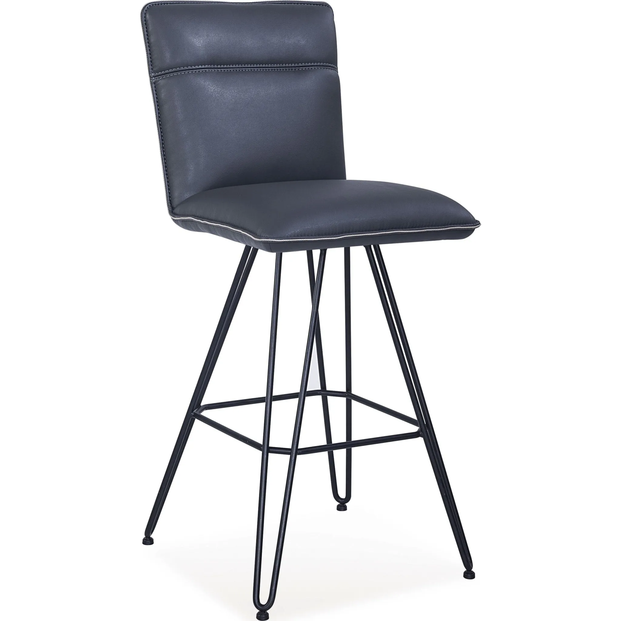 Demi Hairpin Leg Swivel Bar Stool in Cobalt Modus