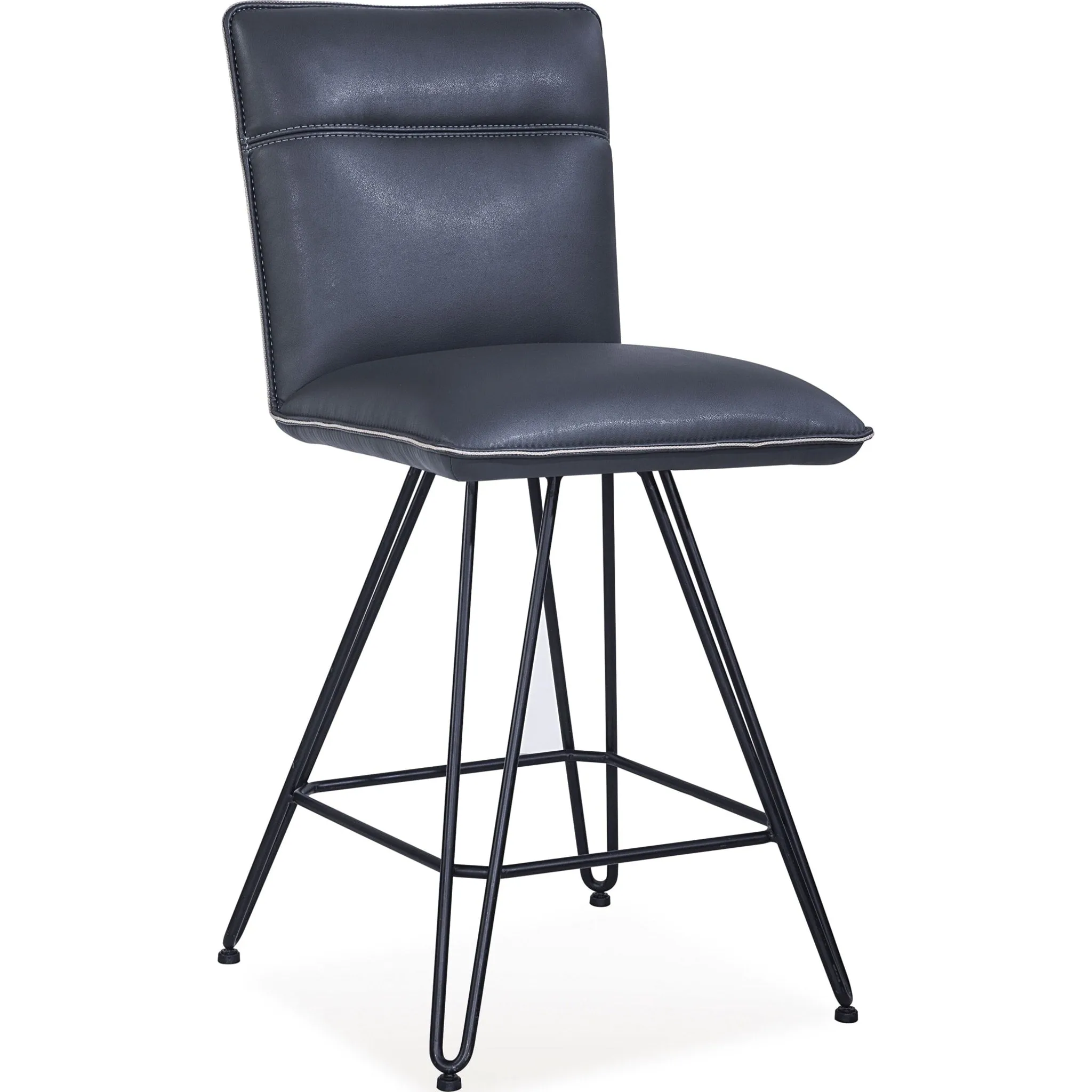 Demi Hairpin Leg Swivel Counter Stool in Cobalt Modus