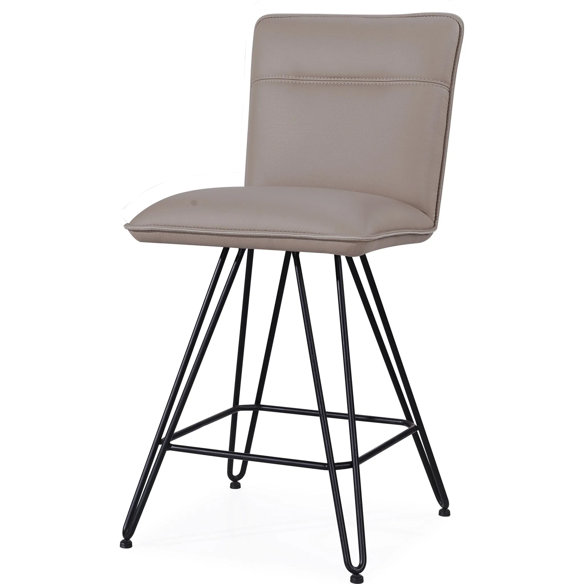 Demi Hairpin Leg Swivel Counter Stool in Taupe Modus