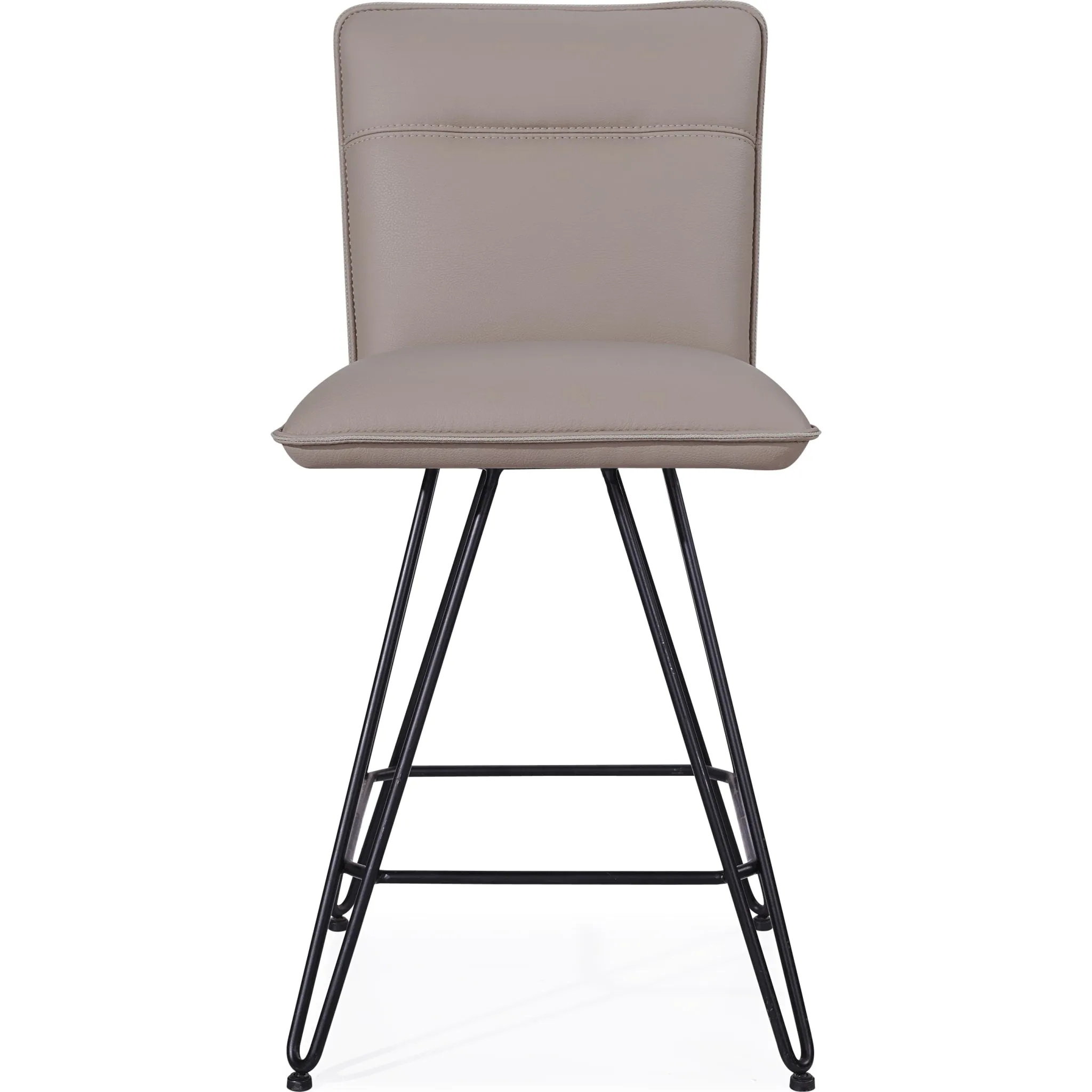 Demi Hairpin Leg Swivel Counter Stool in Taupe Modus