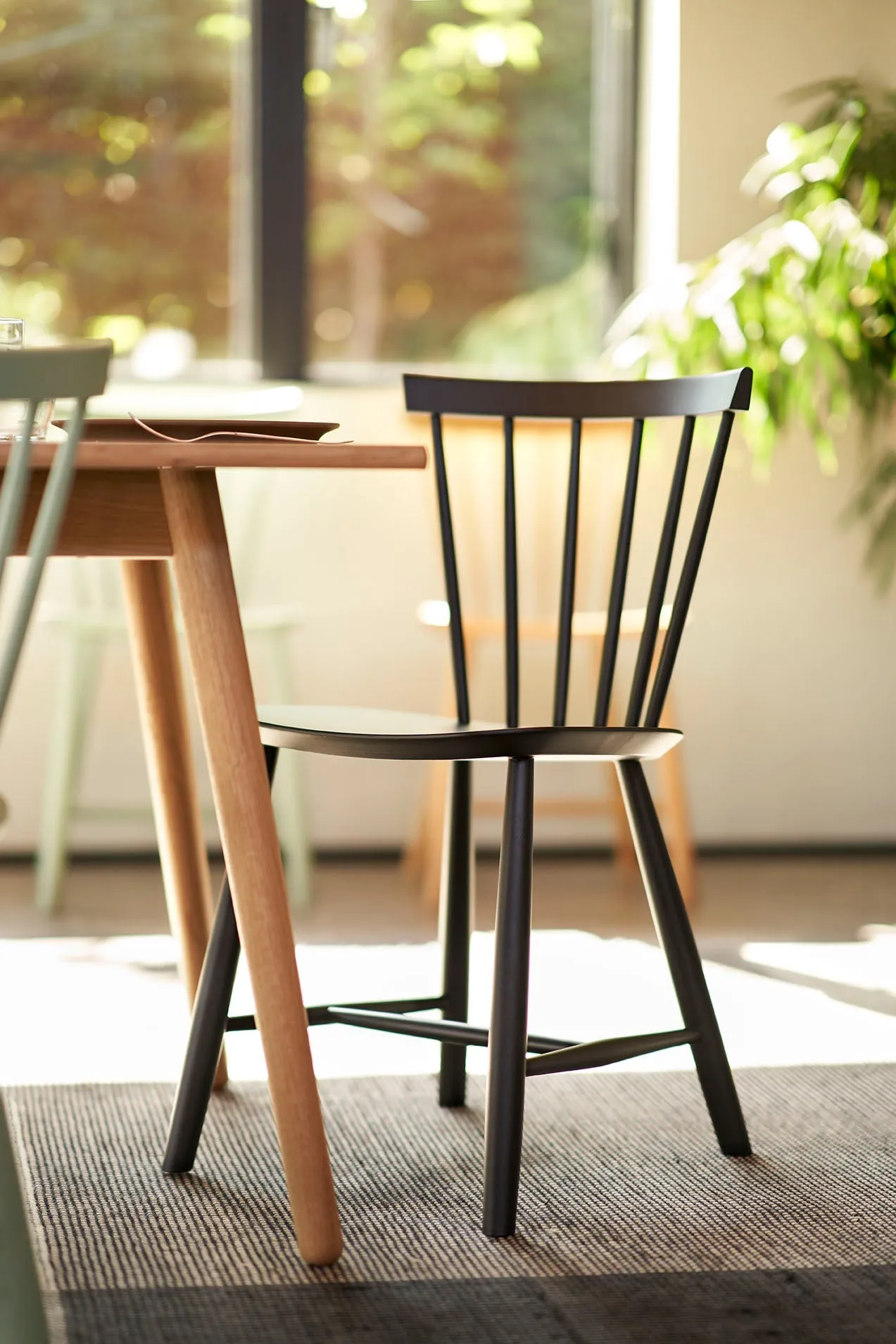 Fdb Møbler Poul M. Volther J46 Chair Nordic Swan Ecolabel Beech, Jet Black
