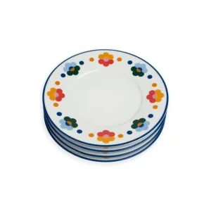 Floral Salad Plate (Set of 4)