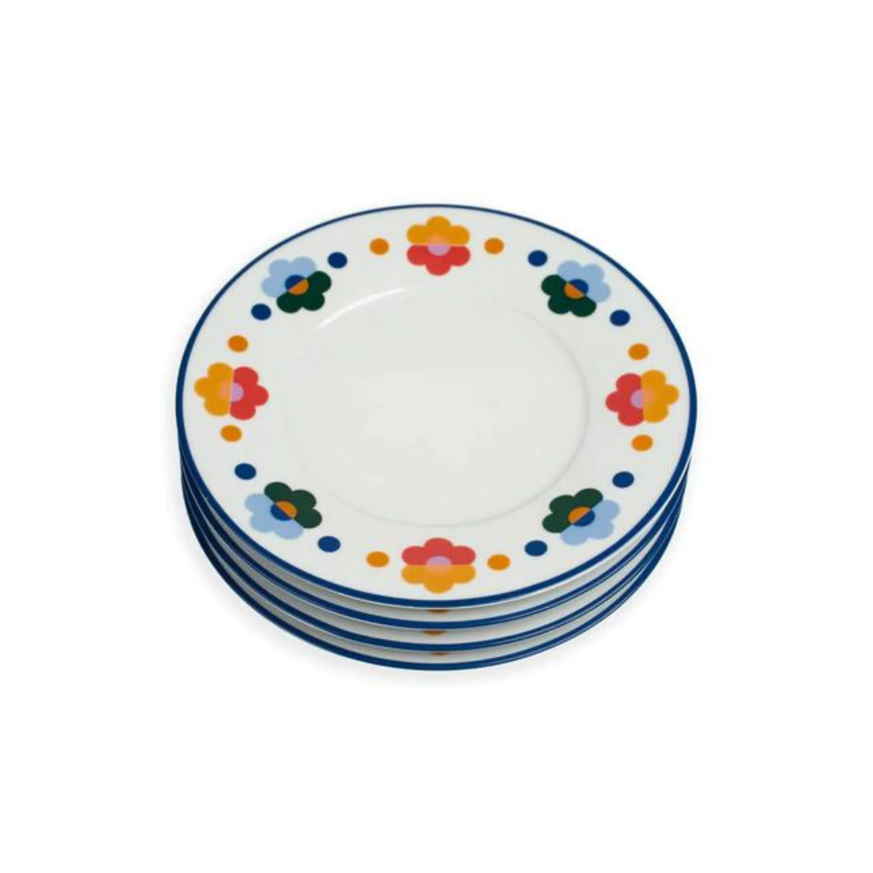 Floral Salad Plate (Set of 4)