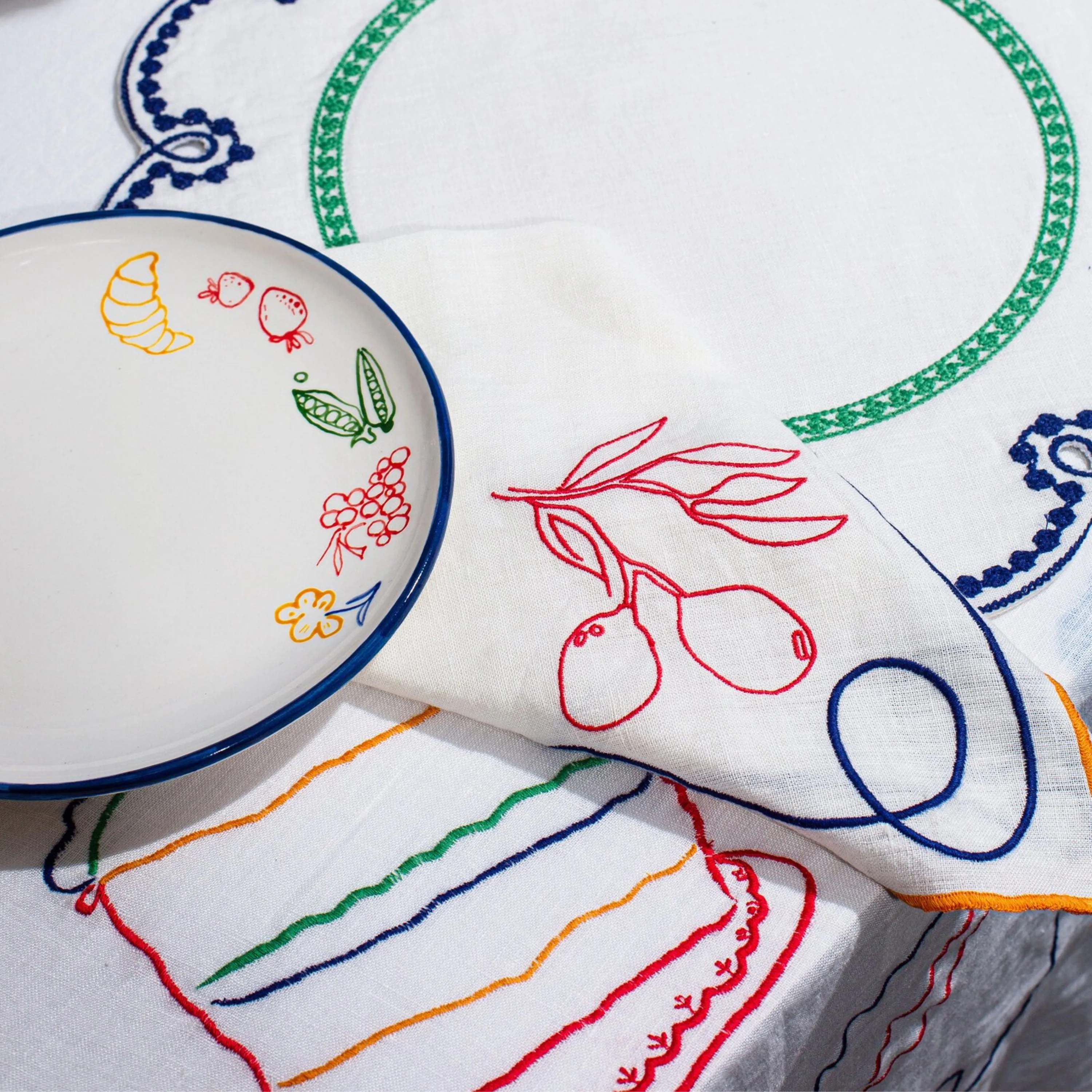 Fte Embroidered Linen Napkin (Set of 4)