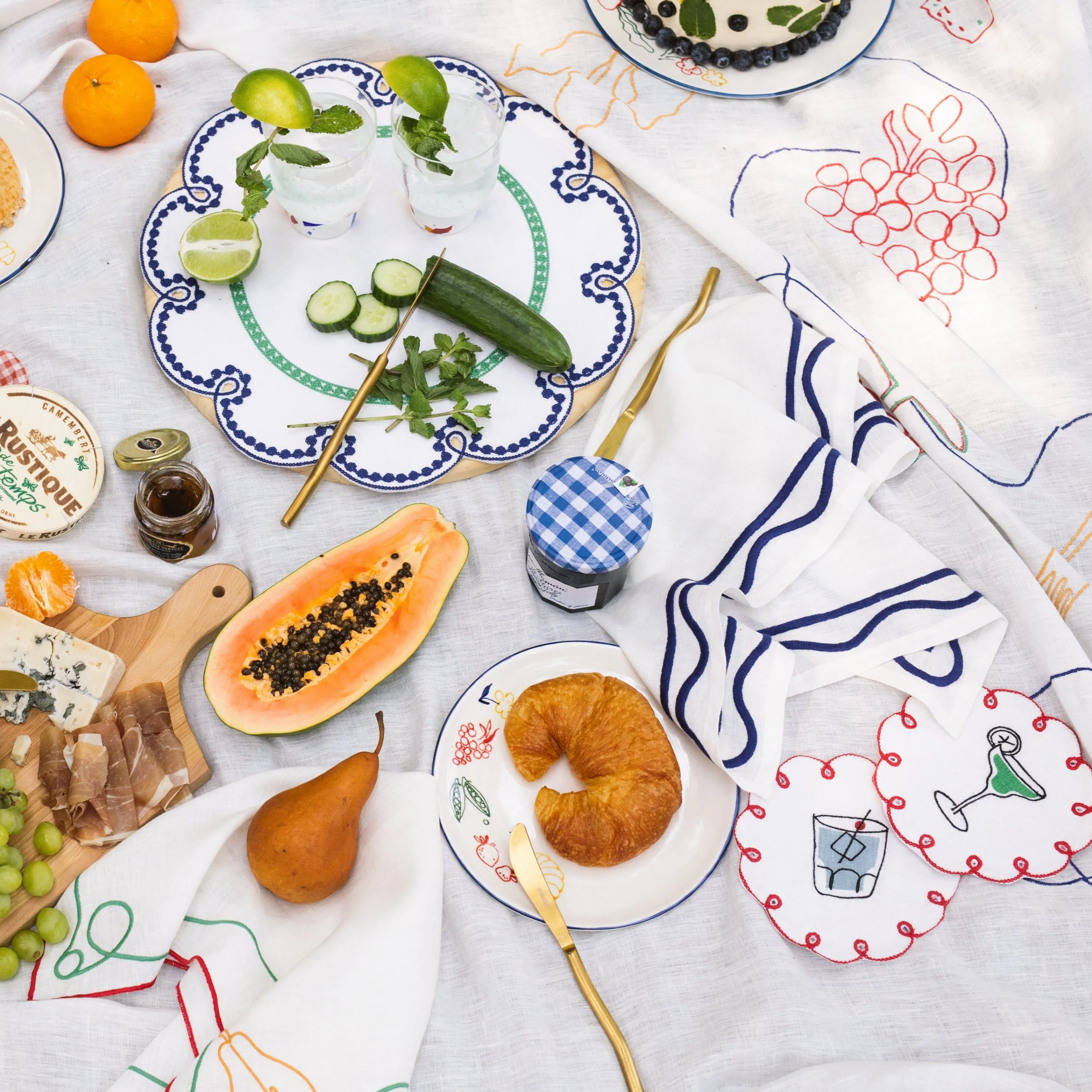 Fte Embroidered Linen Napkin (Set of 4)