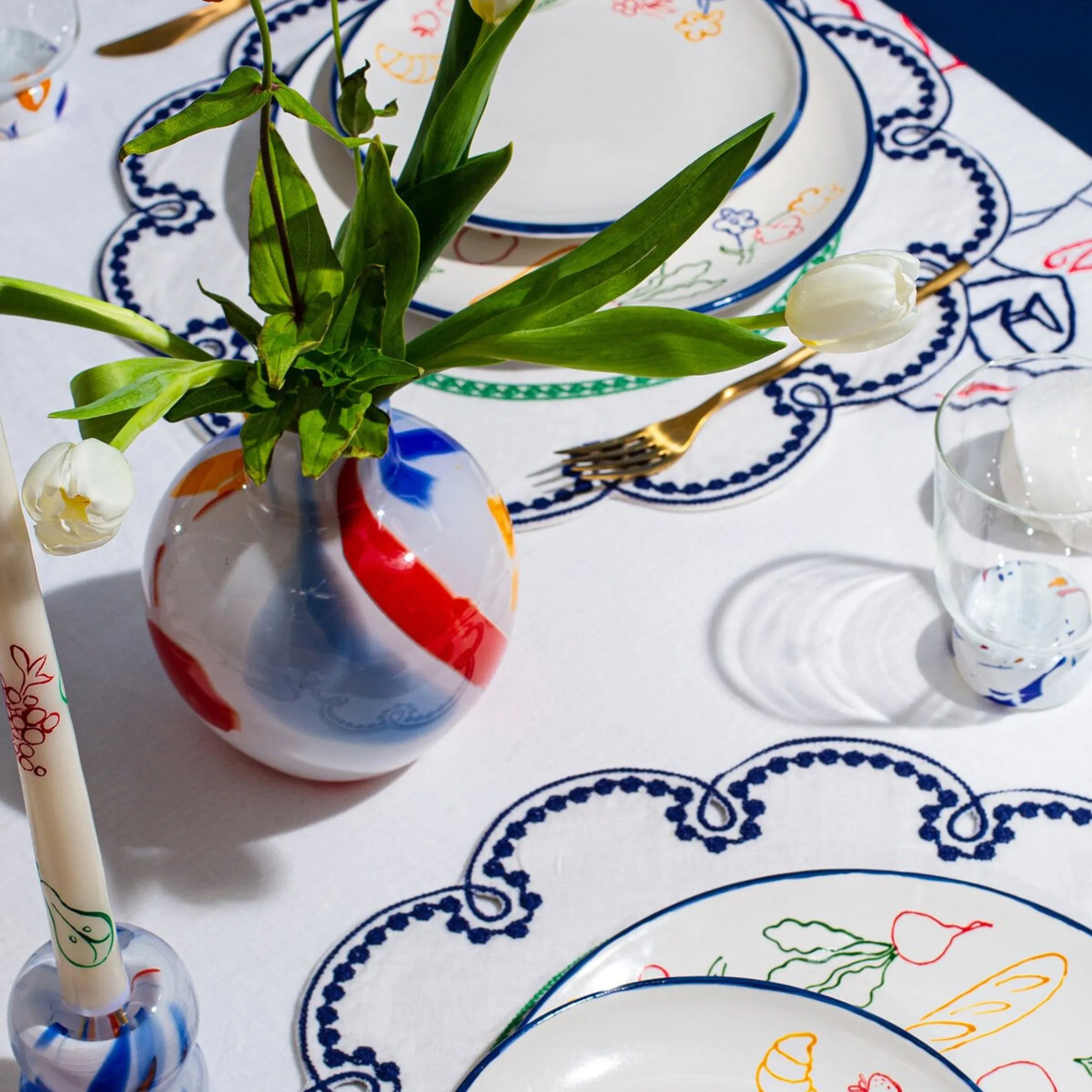 Fte Embroidered Linen Placemat (Set of 4)