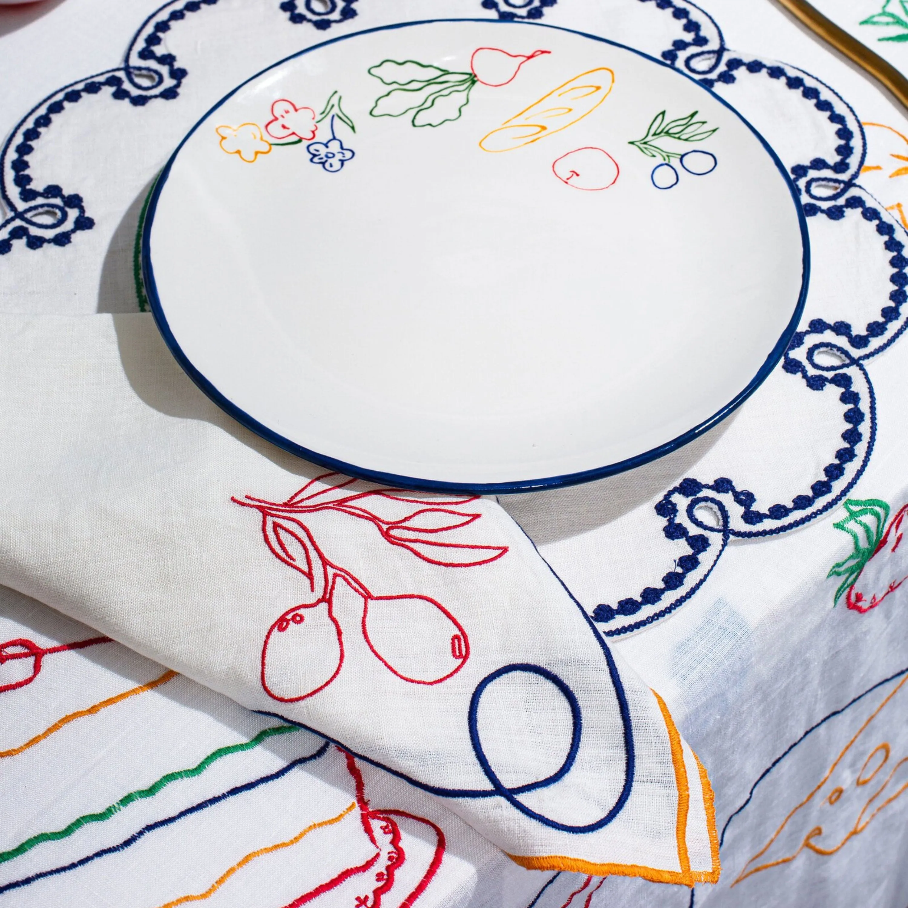 Fte Embroidered Linen Placemat (Set of 4)