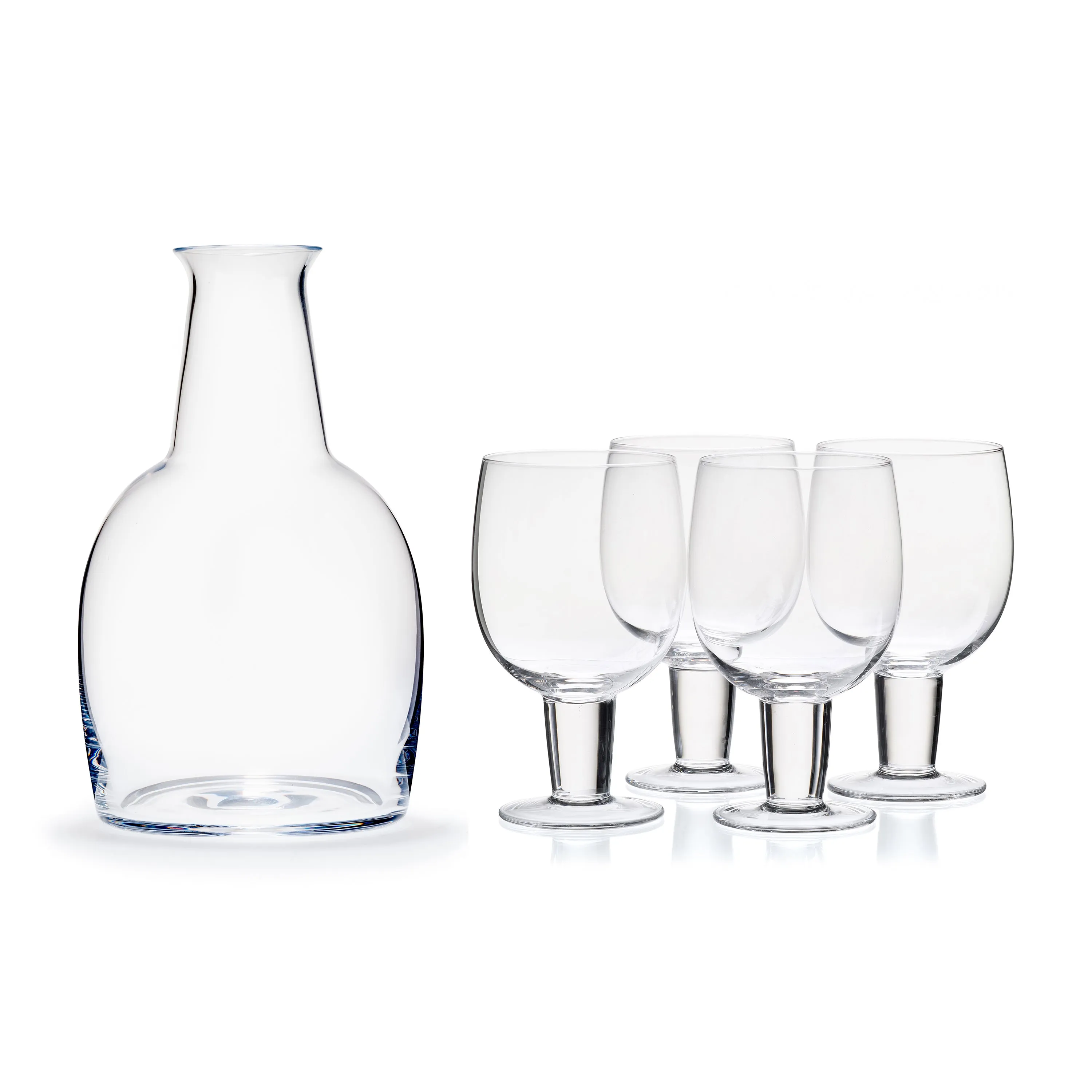 Glass Carafe Drinking Glass (set of 4)
