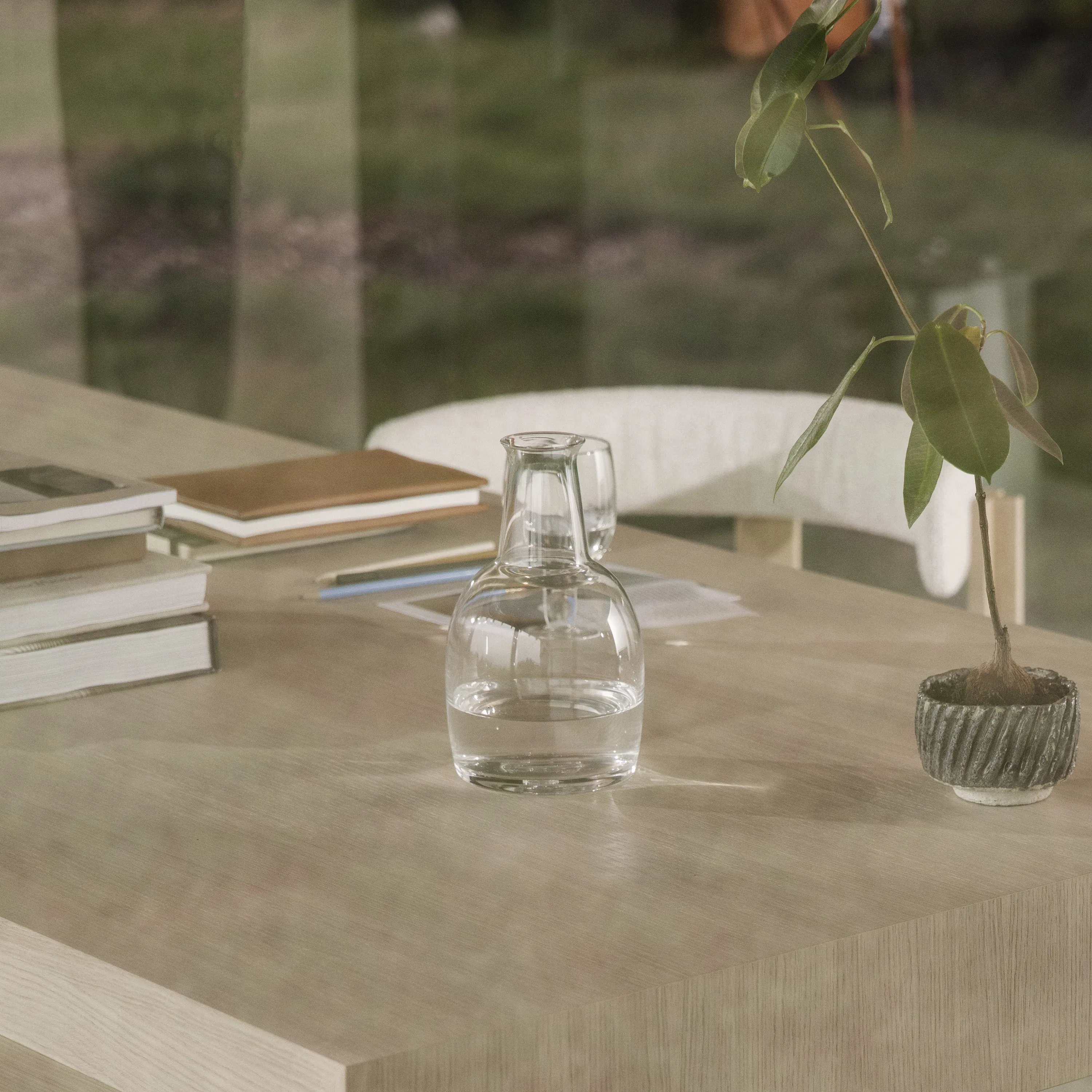 Glass Carafe Drinking Glass (set of 4)