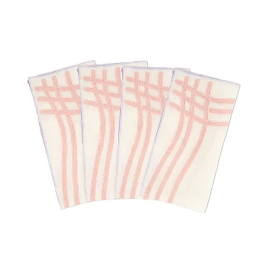 Grid Embroidered Napkin (Set of 4)
