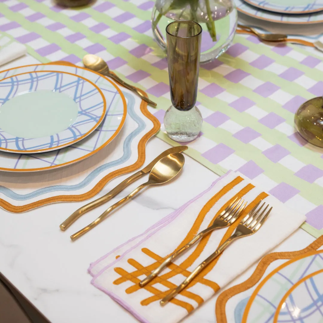 Grid Embroidered Napkin (Set of 4)