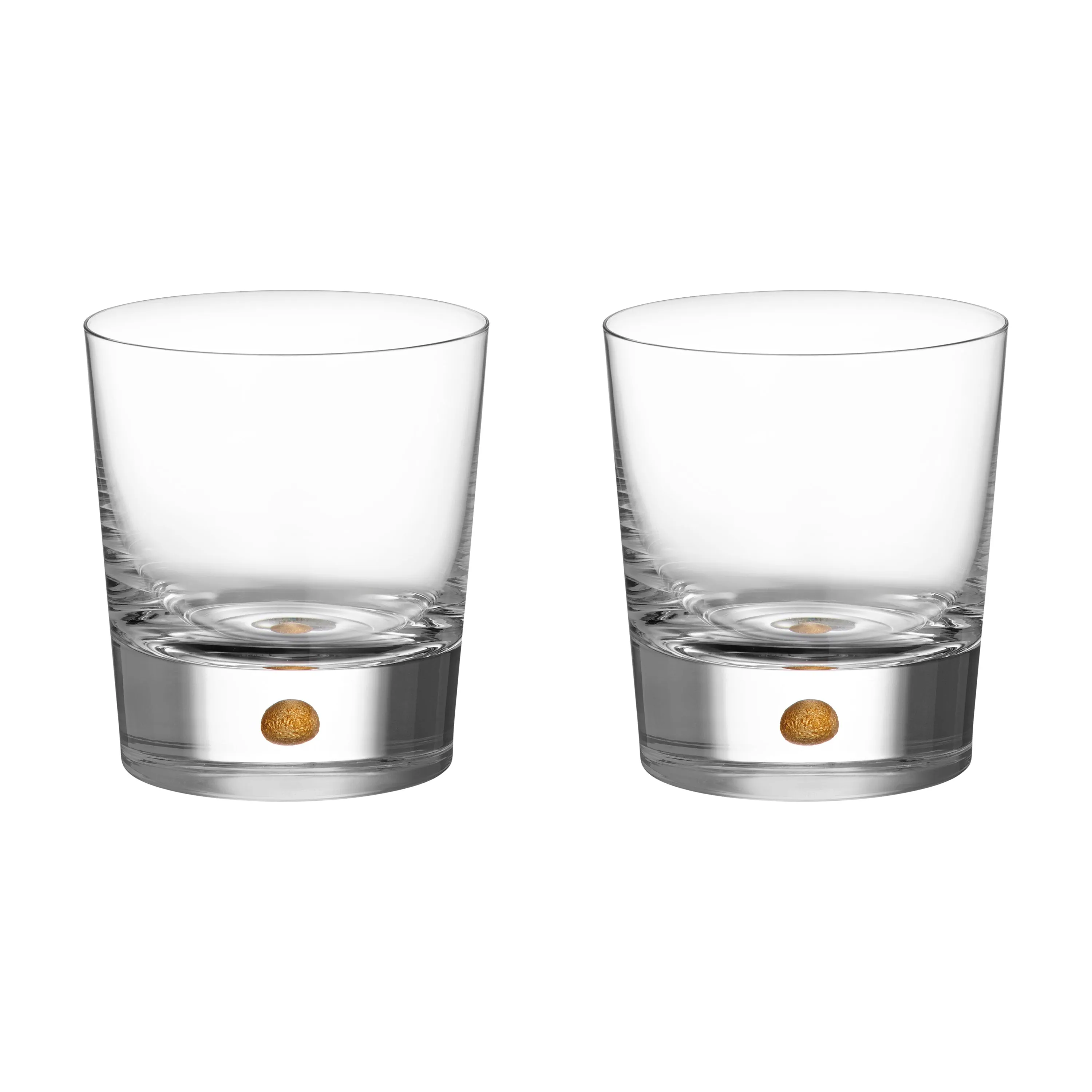 Intermezzo Gold Double Old Fashioned Glass (Set of 2)