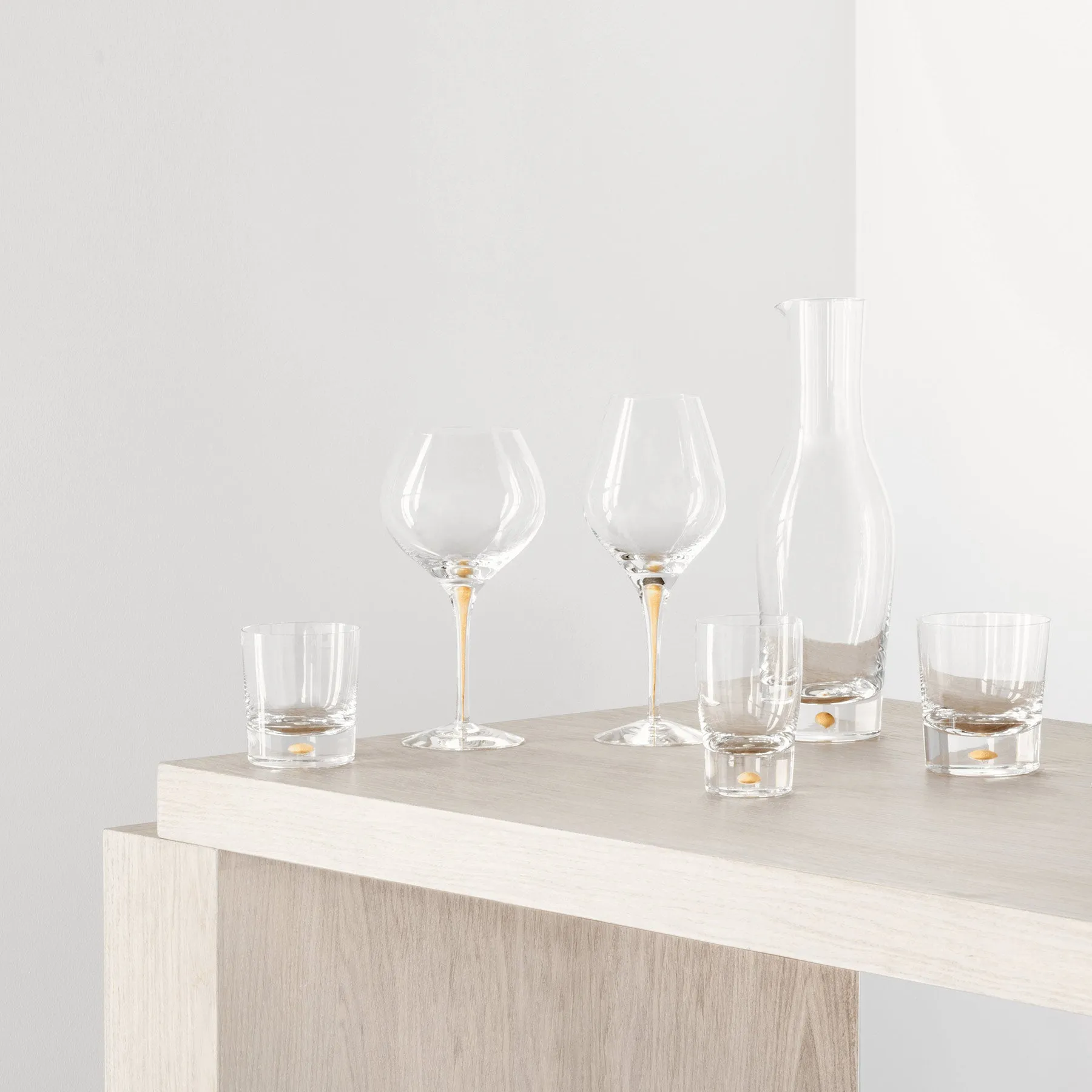 Intermezzo Gold Double Old Fashioned Glass (Set of 2)