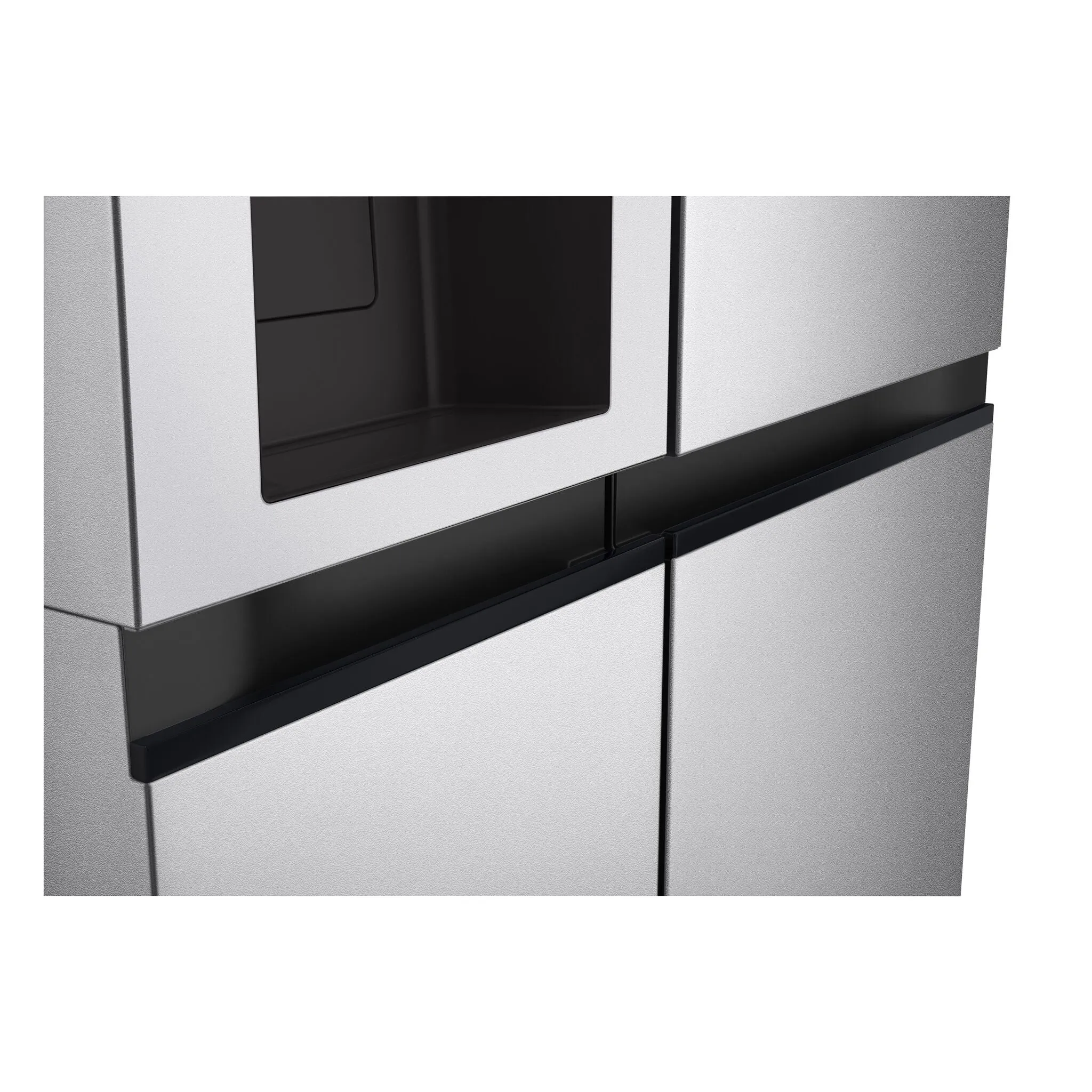 LG Platinum Silver Side-by-Side Counter-Depth Refrigerator with Ice & Water Dispenser (23 cu.ft) - LS23C4230V
