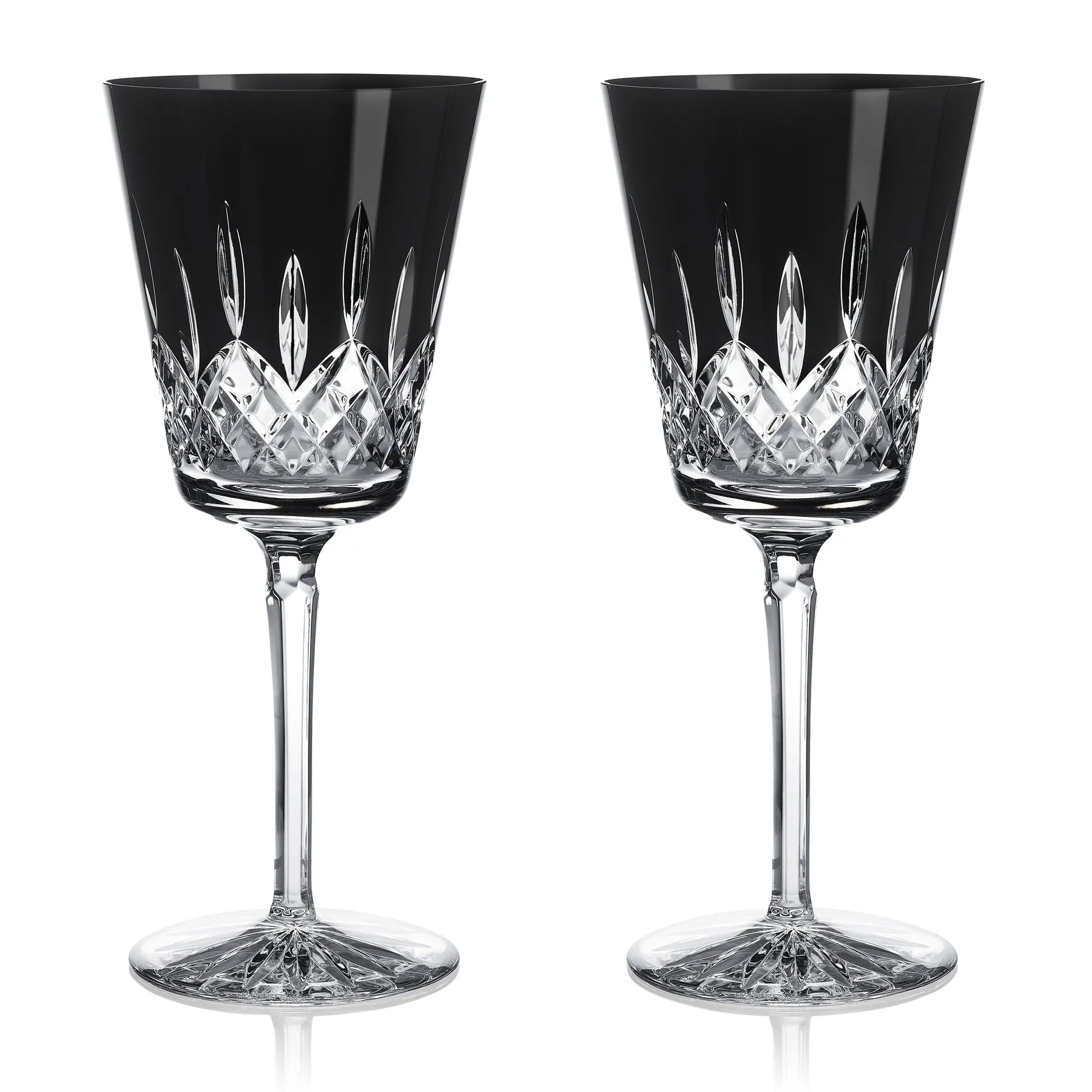 Lismore Black Goblets (Set of 2)