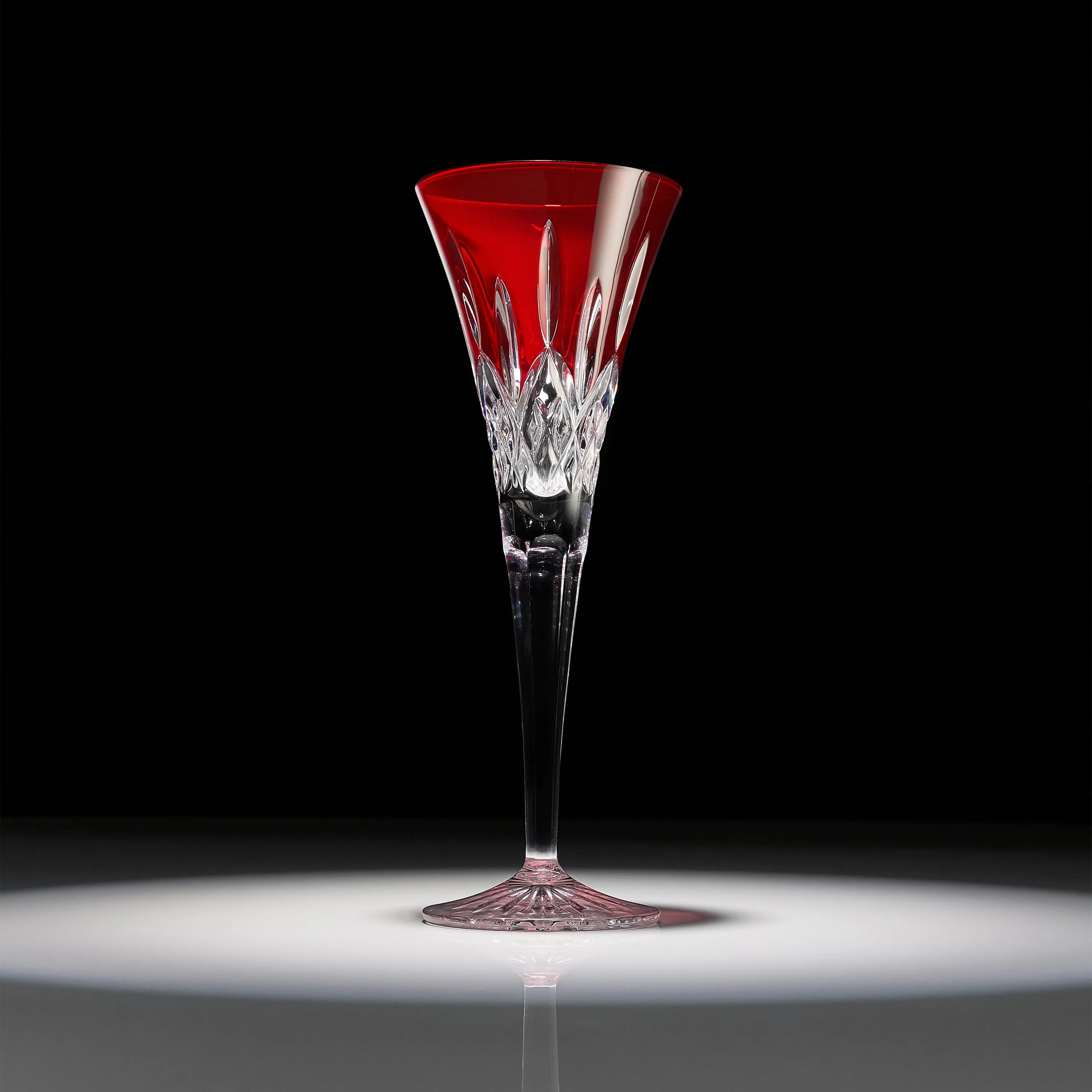 Lismore Red Toasting Flute (Set of 2)