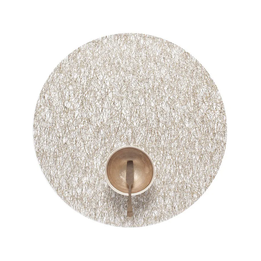 Metallic Lace Round Table Mat (Set of 4)