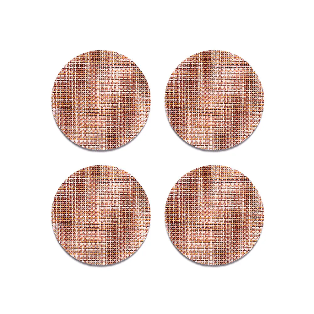 Mini Basketweave Round Coaster (Set of 4)