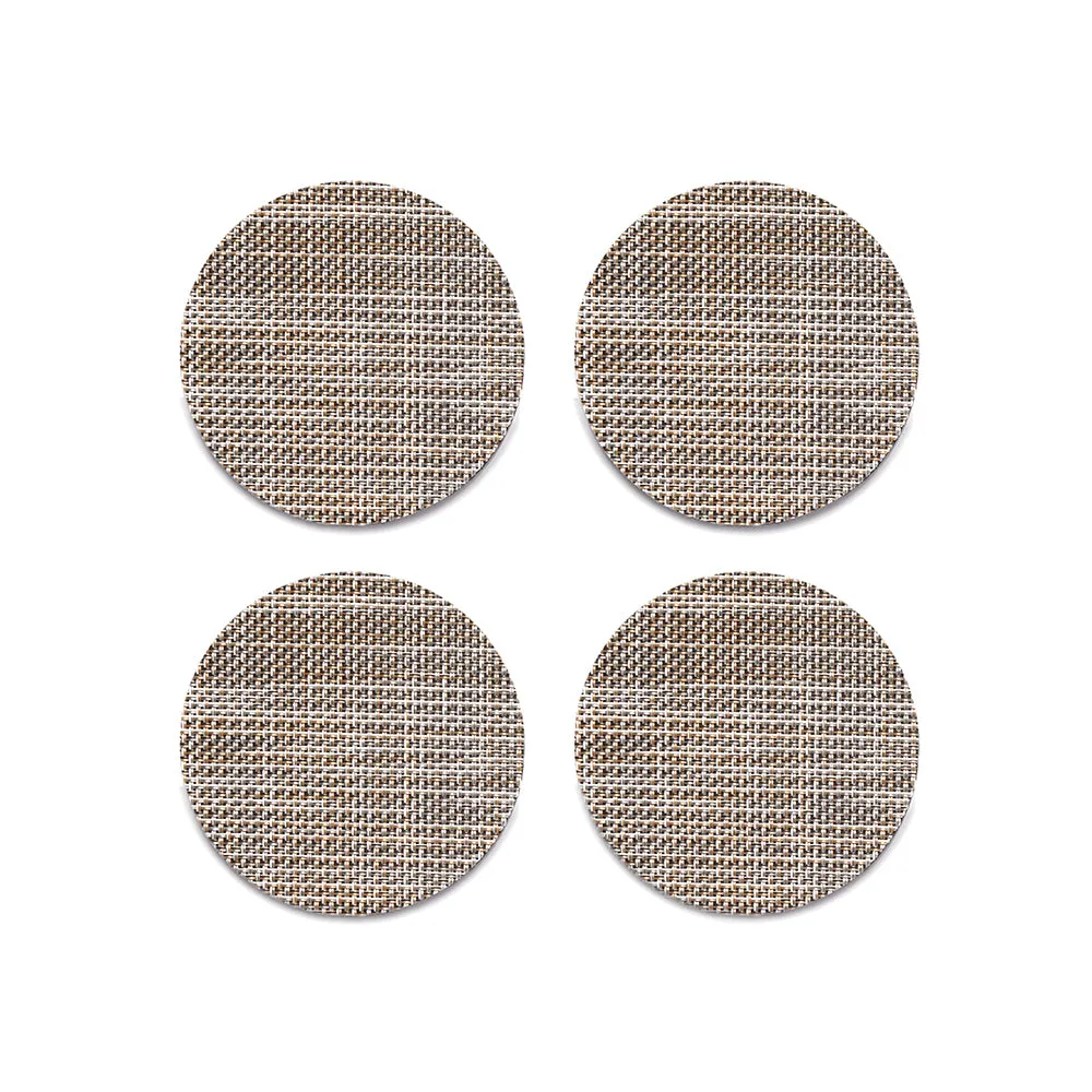 Mini Basketweave Round Coaster (Set of 4)
