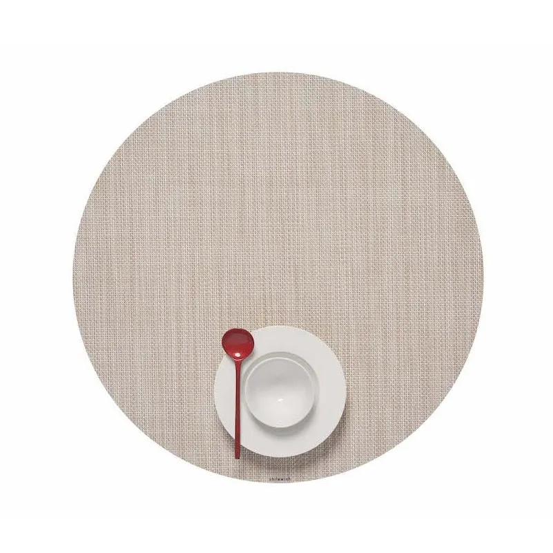 Mini Basketweave Round Placemat (Set of 4)