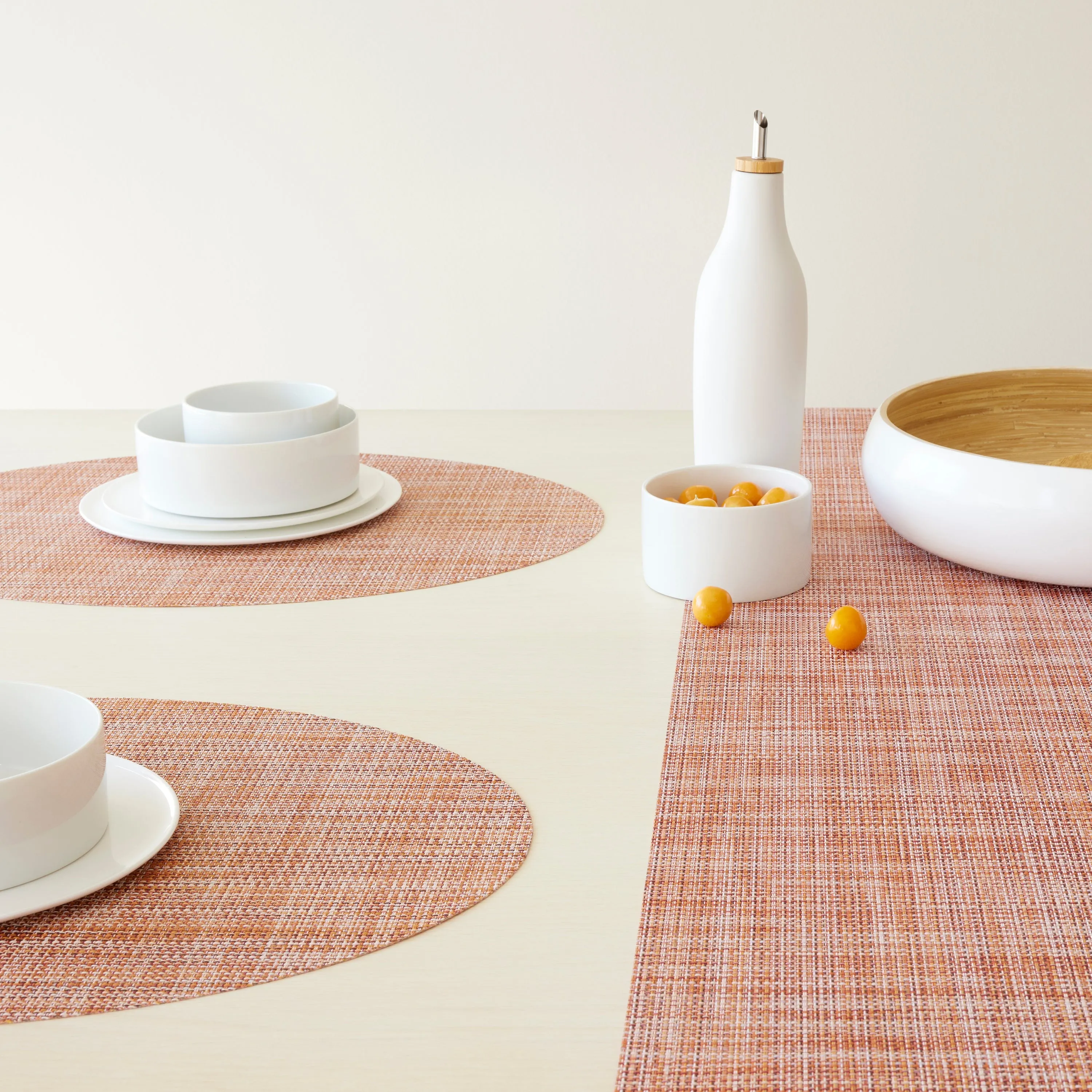 Mini Basketweave Round Placemat (Set of 4)