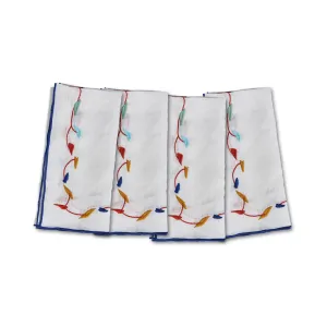 Mobile Embroidered Linen Napkin (Set of 4)