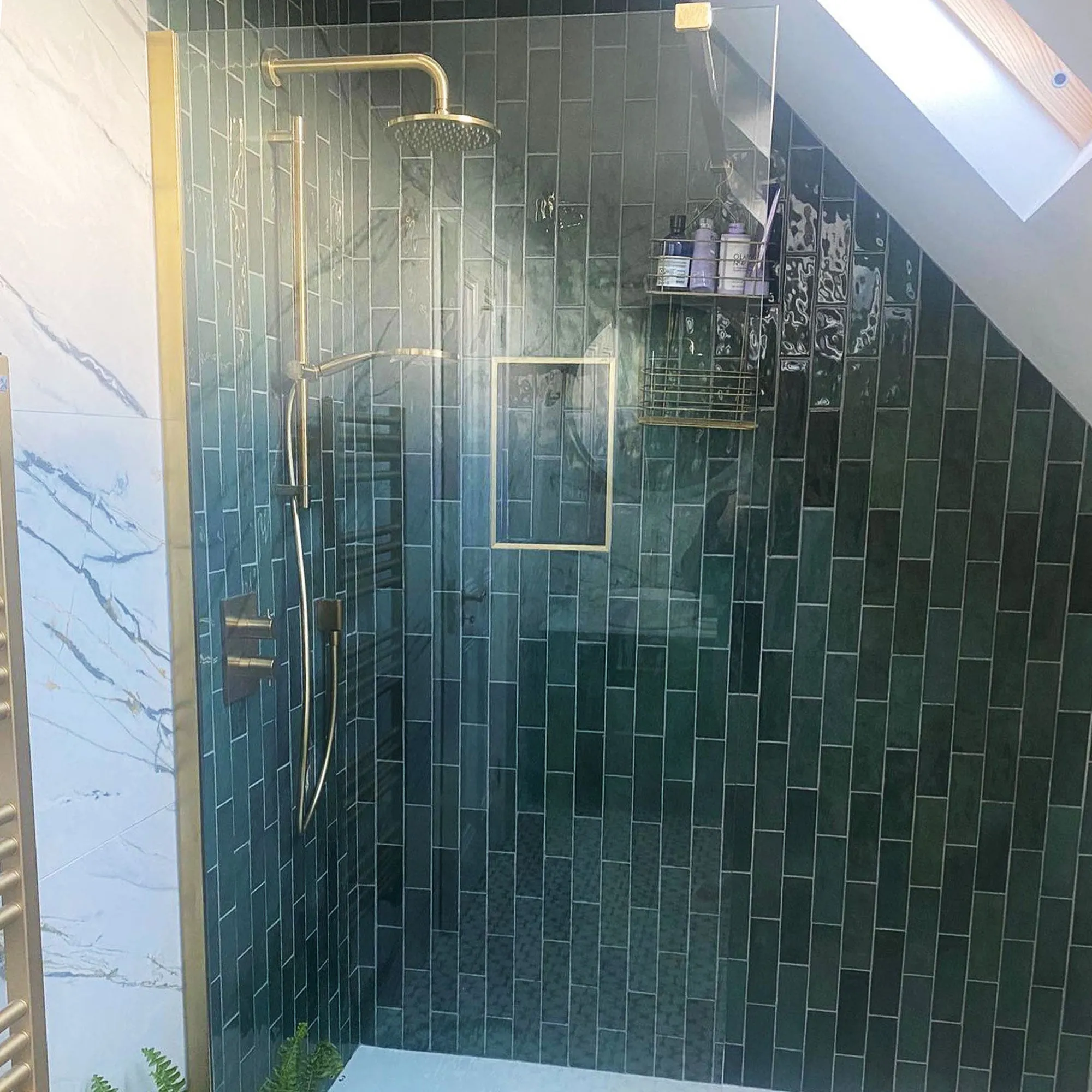 Nolita Verde Porcelain Wall Tile 6.5x20cm Glossy