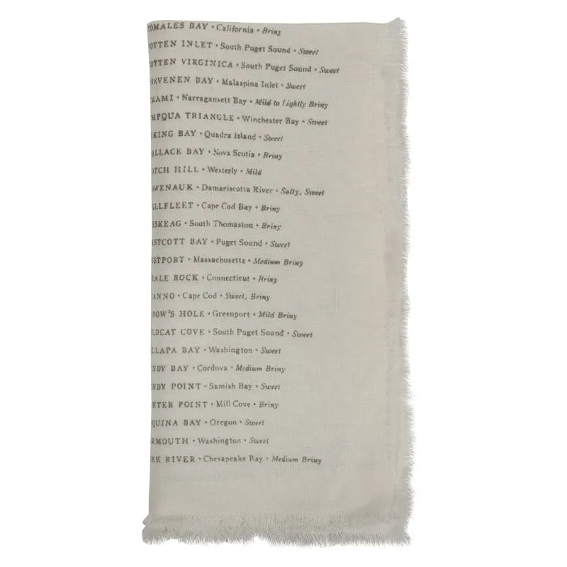 Oyster List Square Napkin (Set of 4)