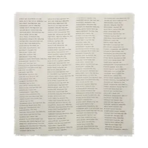 Oyster List Square Napkin (Set of 4)