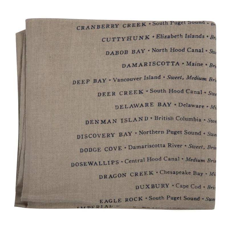 Oyster List Table Runner