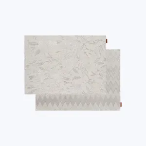 Papermat Placemats Set of 2, Silver White