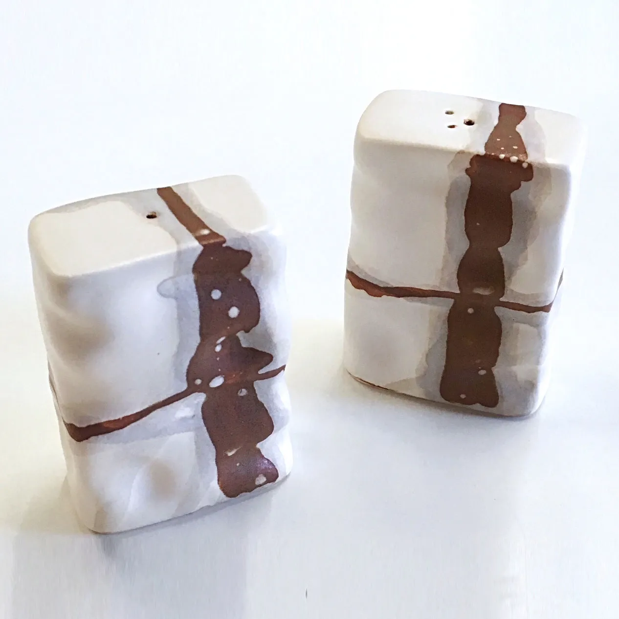 Rectangle Ripple Salt and Pepper Set