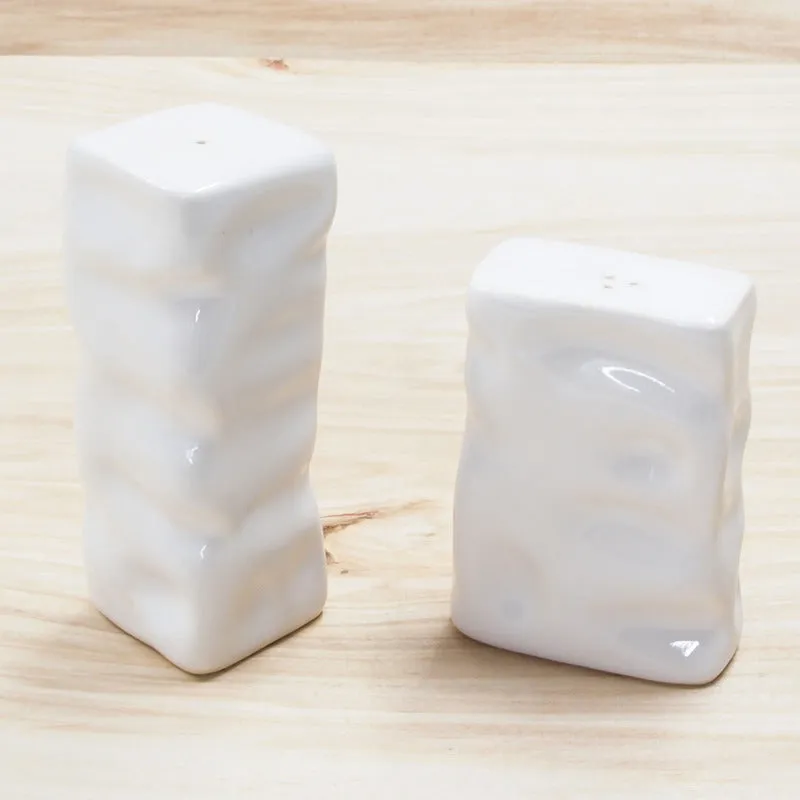 Rectangle Ripple Salt and Pepper Set