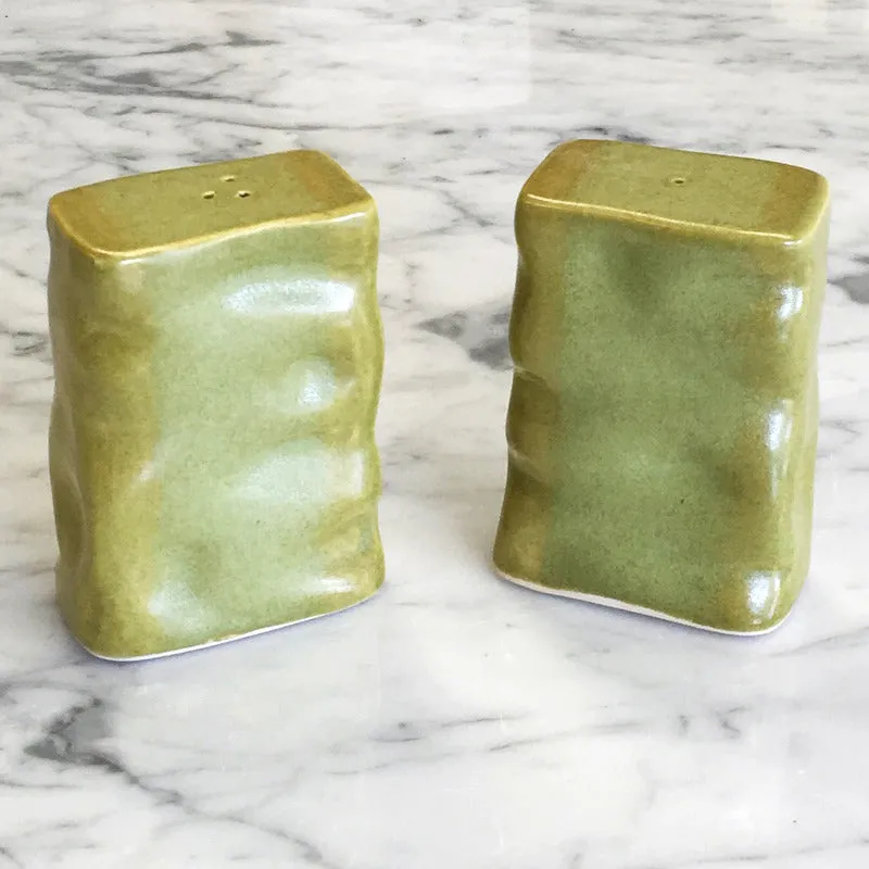 Rectangle Ripple Salt and Pepper Set