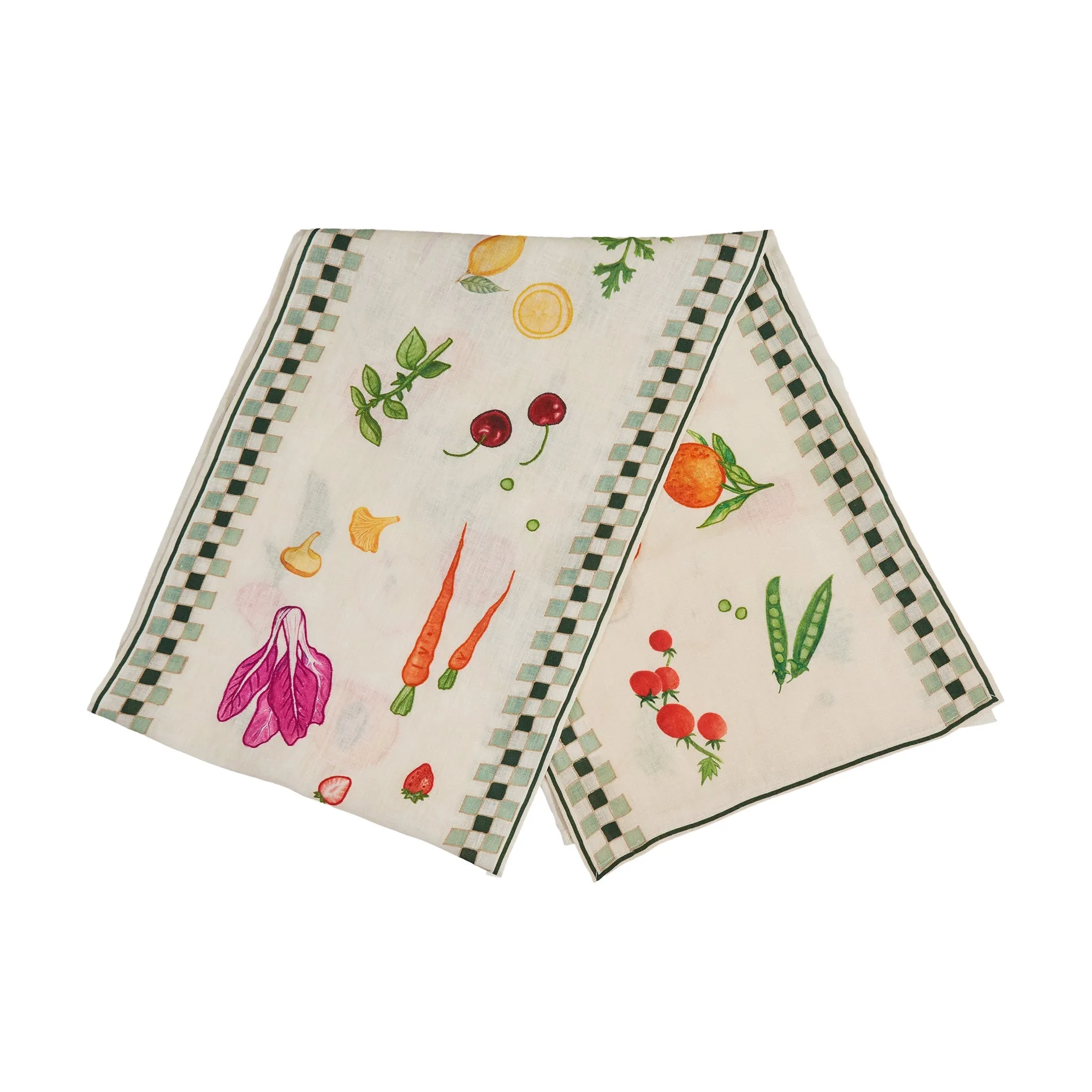 Still Life Embroidered Double Checker Runner