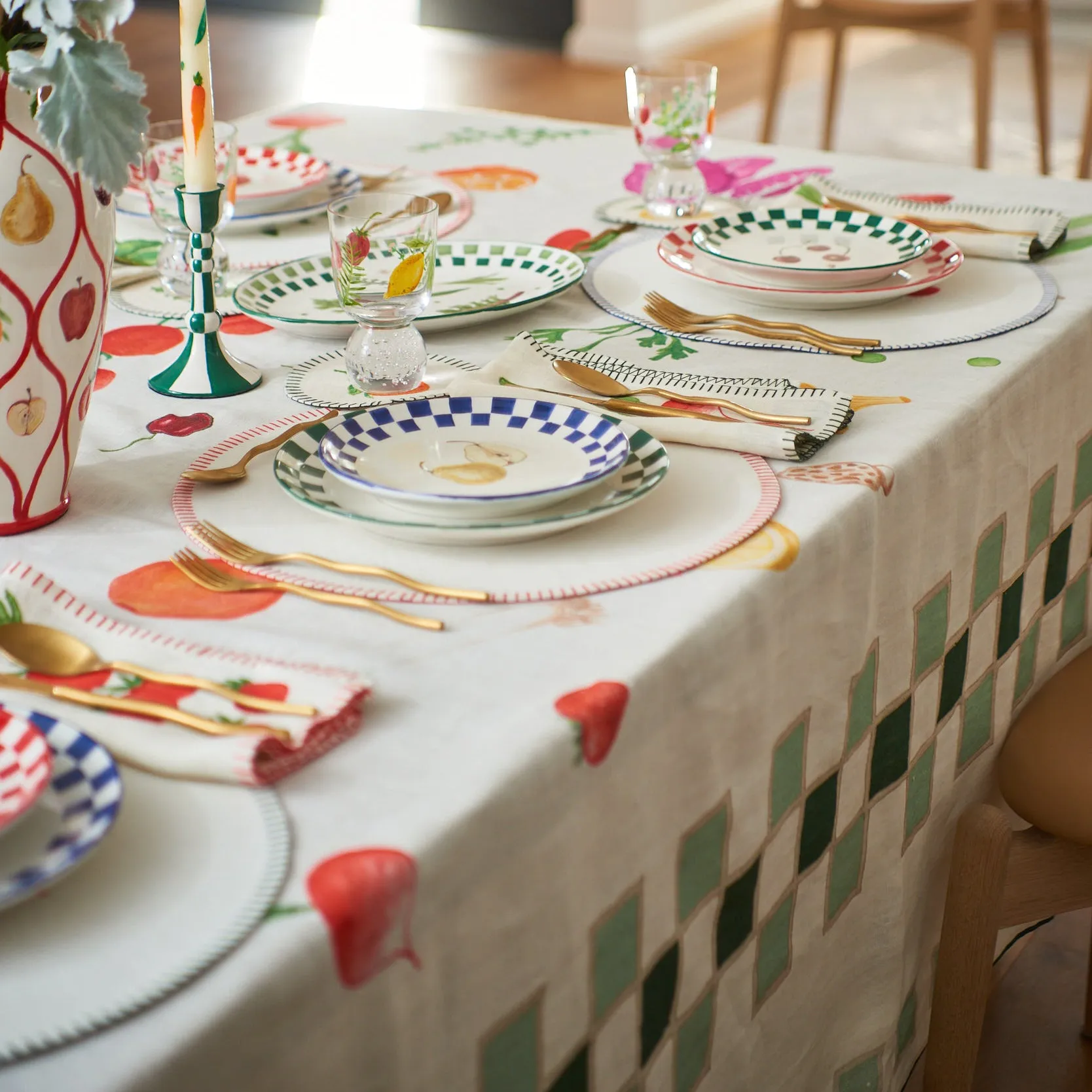 Still Life Linen Tablecloth