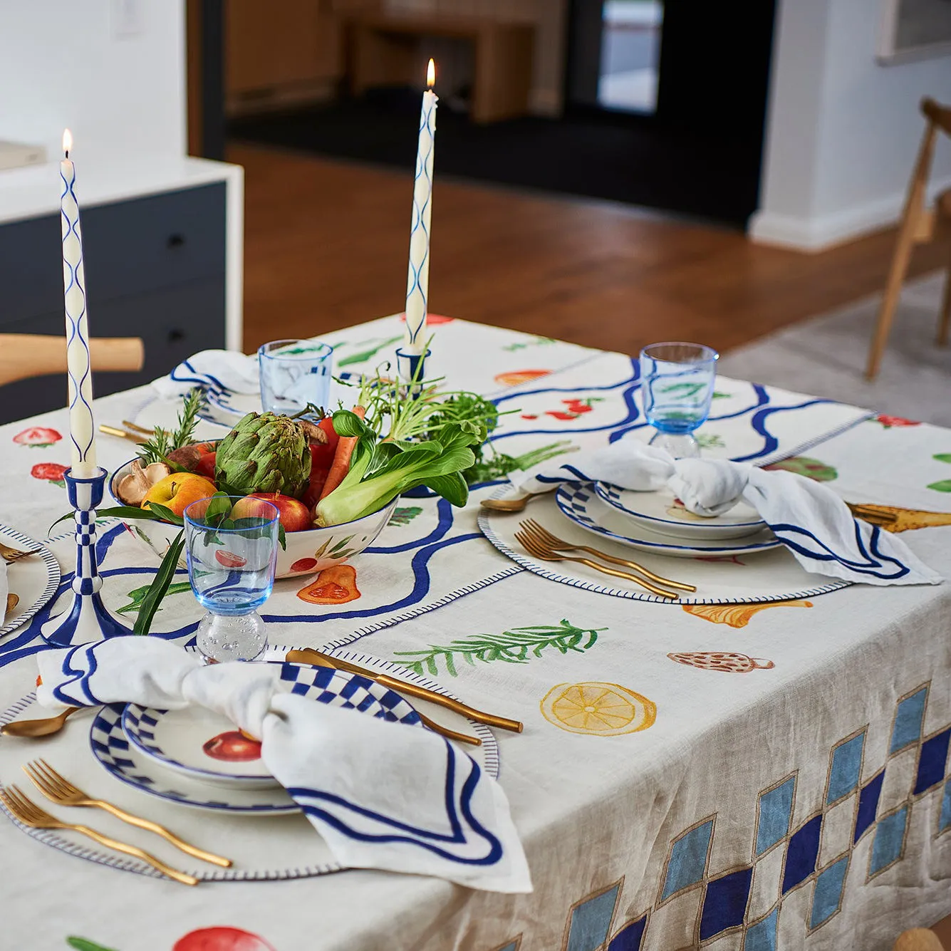Still Life Linen Tablecloth