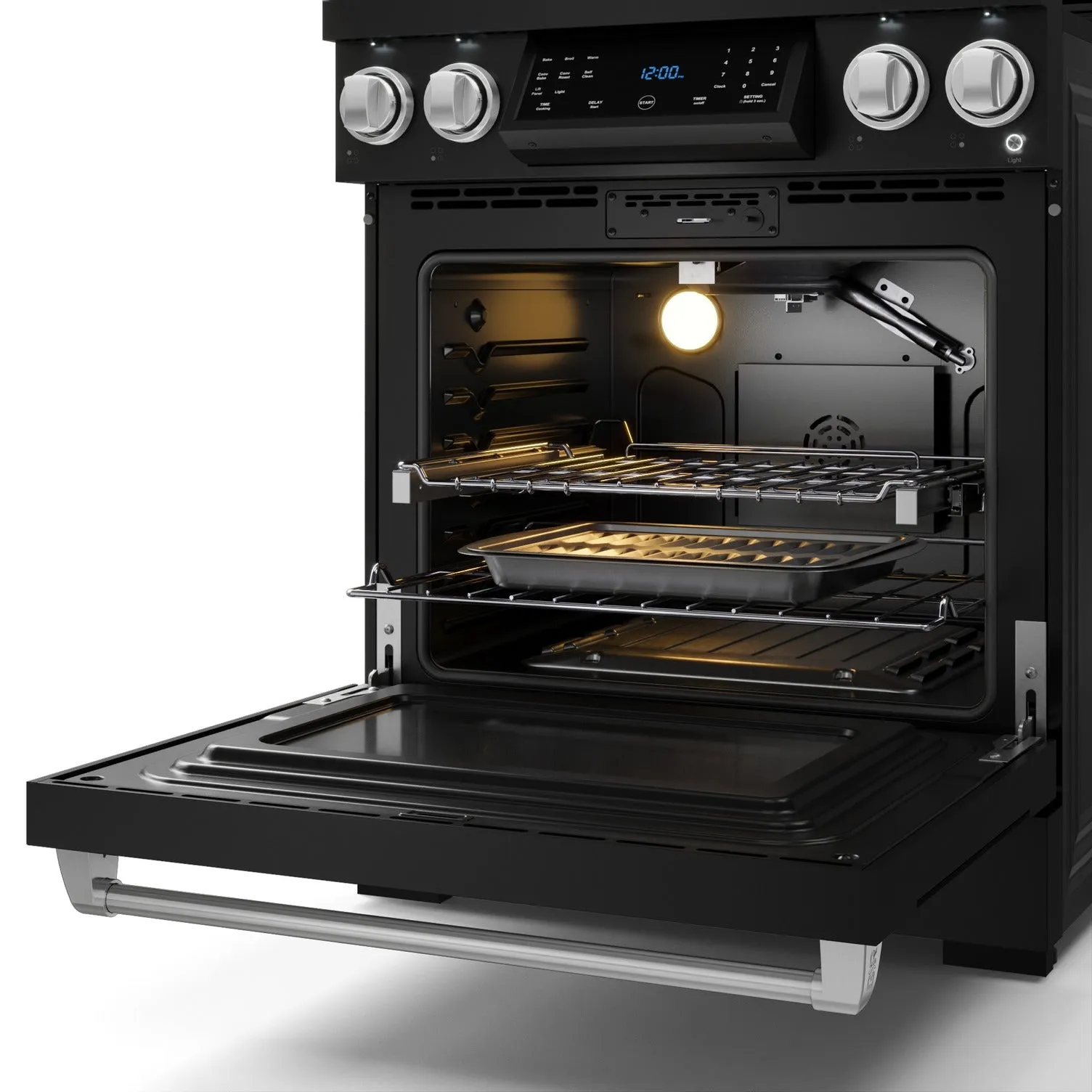 Thor Kitchen Black Stainless Steel Freestanding Professional Gas Range|Gordon Ramsay Series (4.55 cu.ft.) - RSG30B-SS