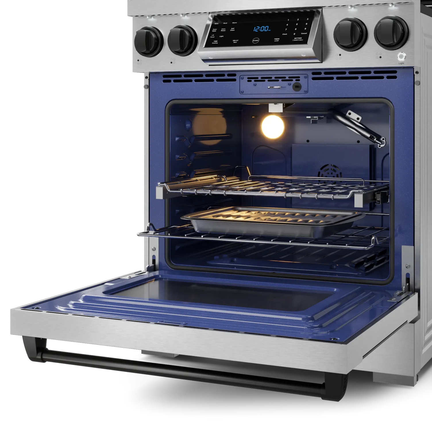 Thor Kitchen Stainless Steel Freestanding Professional Gas Range|Gordon Ramsay Series (4.55 cu.ft.)- RSG30-BLK