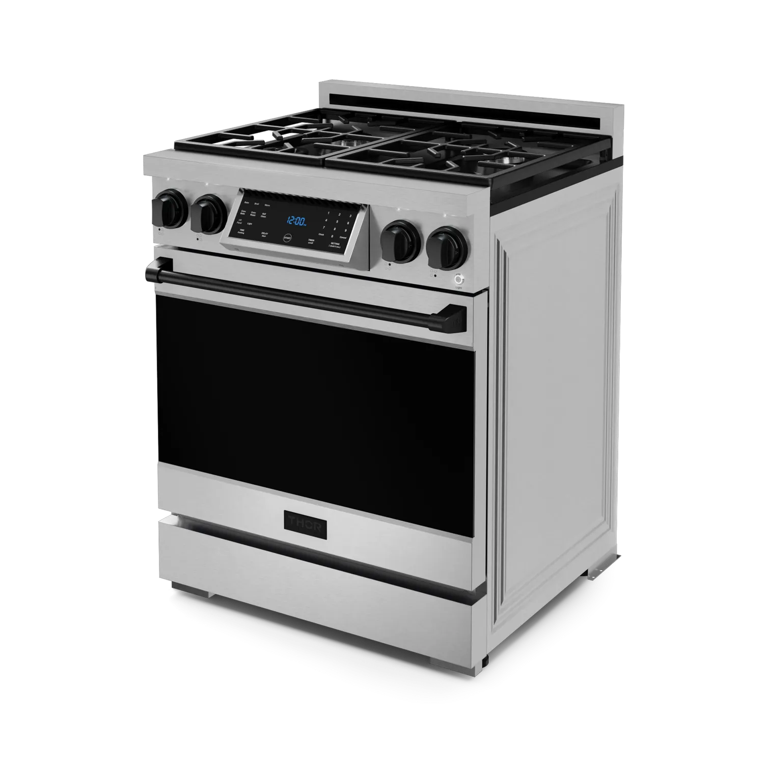 Thor Kitchen Stainless Steel Freestanding Professional Gas Range|Gordon Ramsay Series (4.55 cu.ft.)- RSG30-BLK