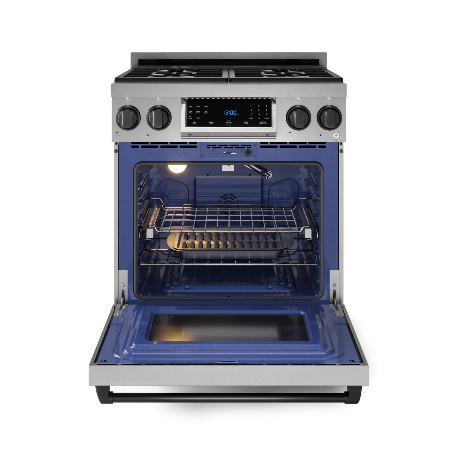 Thor Kitchen Stainless Steel Freestanding Professional Gas Range|Gordon Ramsay Series (4.55 cu.ft.)- RSG30-BLK